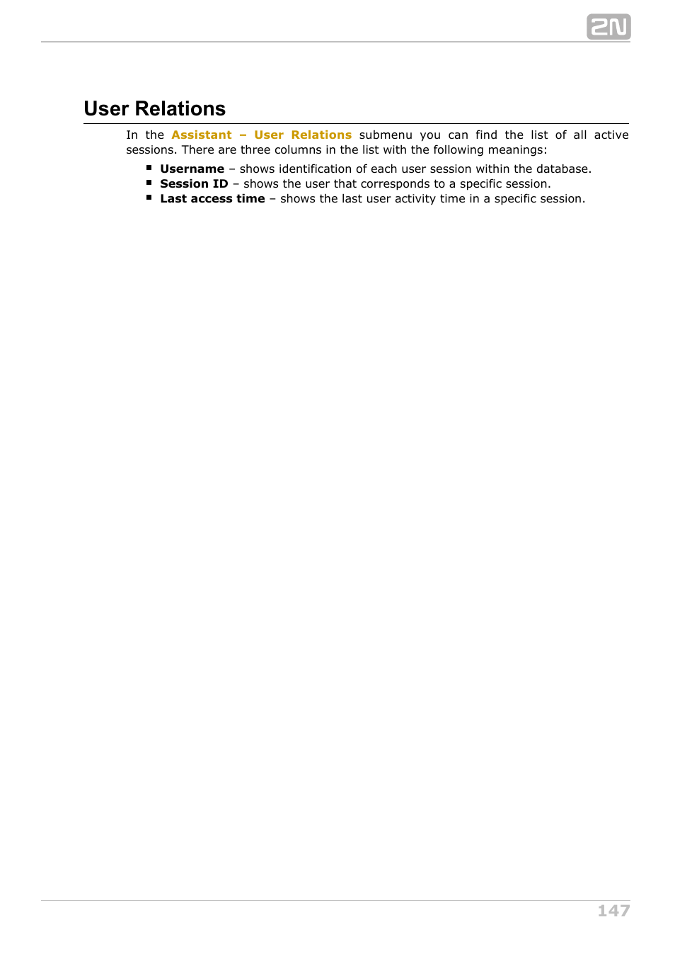 User relations | 2N NetStar Admin manual User Manual | Page 147 / 282