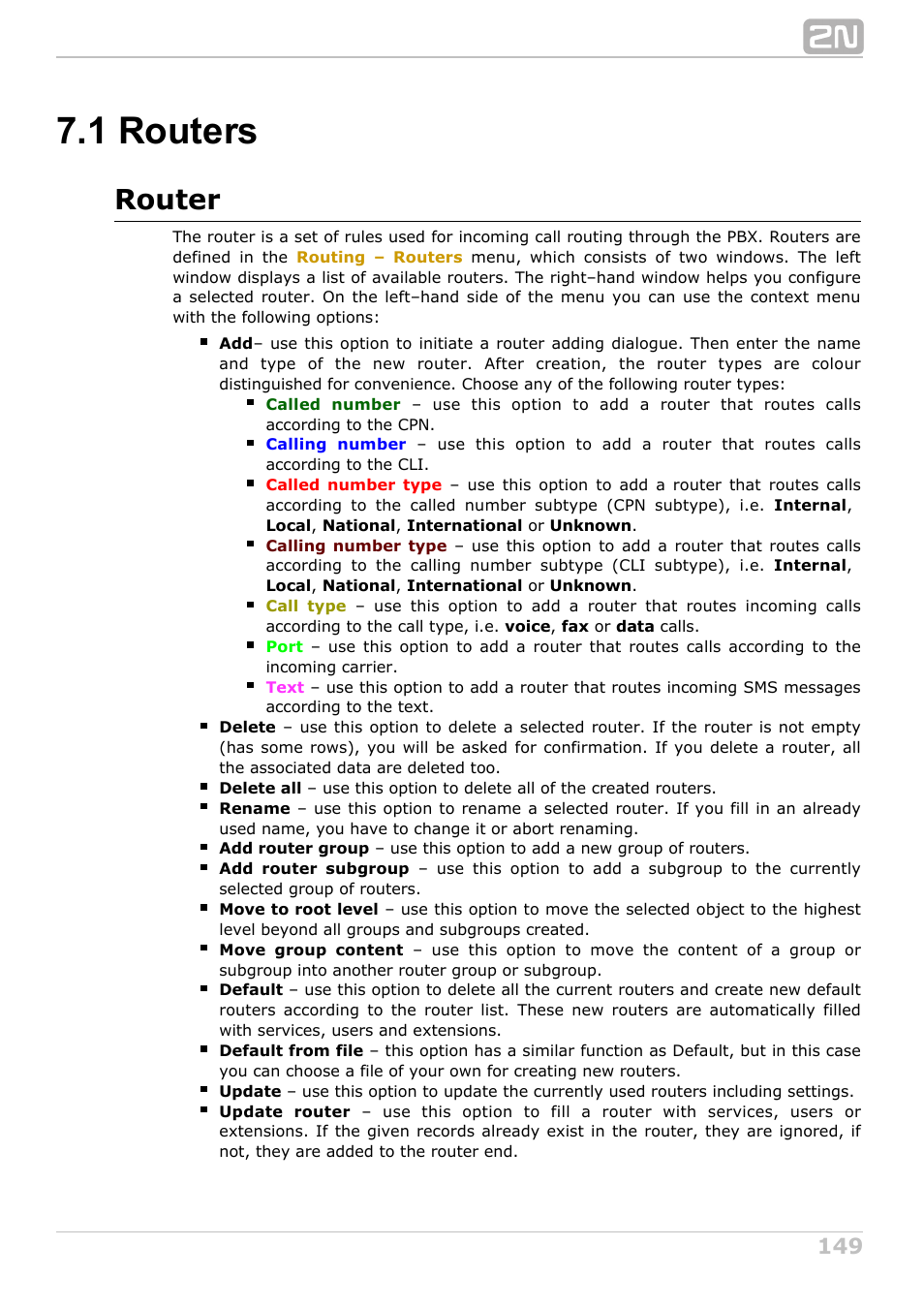 1 routers, Router | 2N NetStar Admin manual User Manual | Page 149 / 282