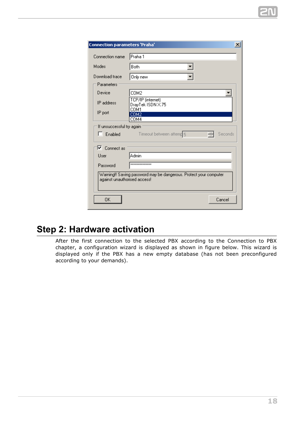 Step 2: hardware activation | 2N NetStar Admin manual User Manual | Page 18 / 282