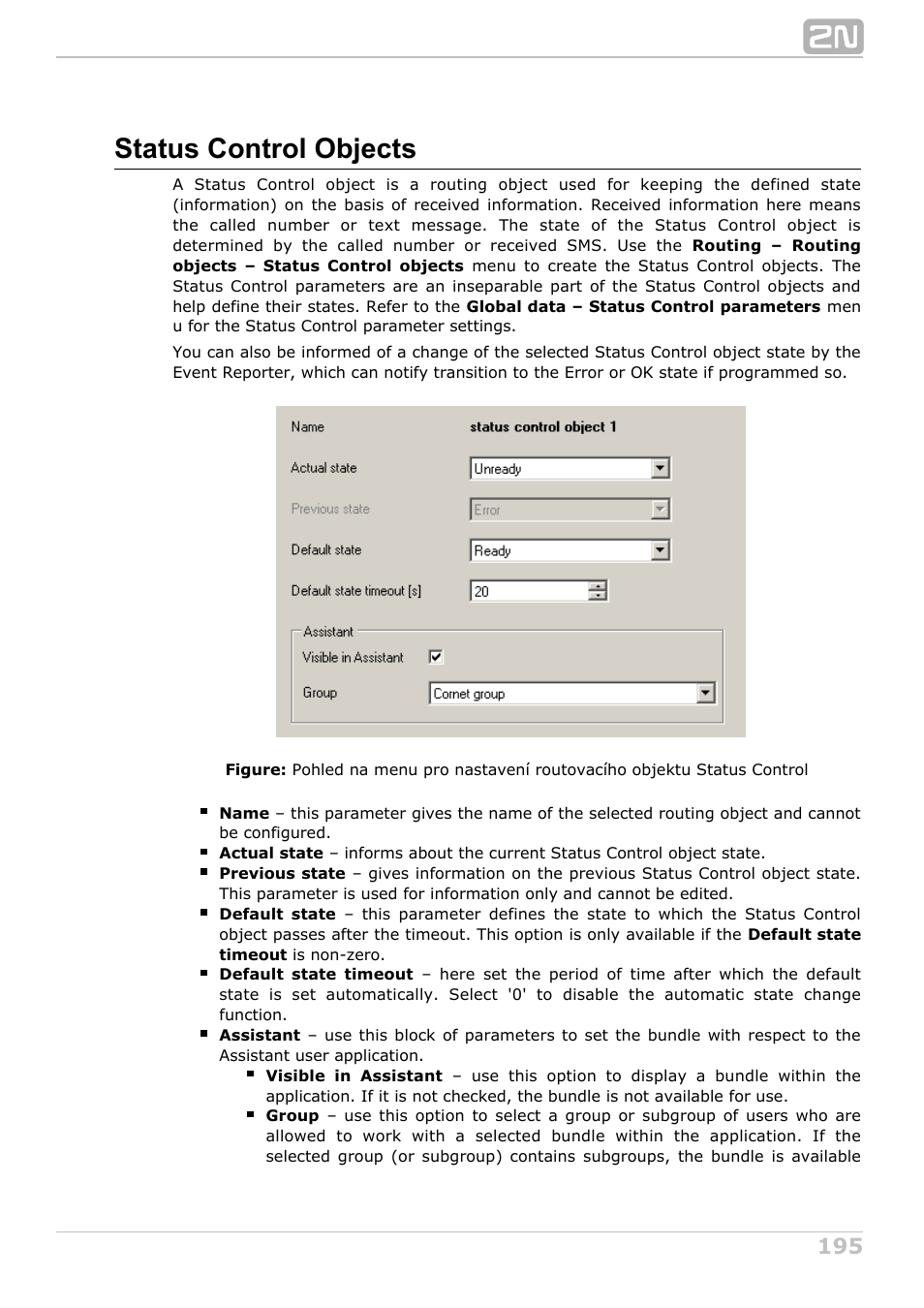 Status control objects | 2N NetStar Admin manual User Manual | Page 195 / 282