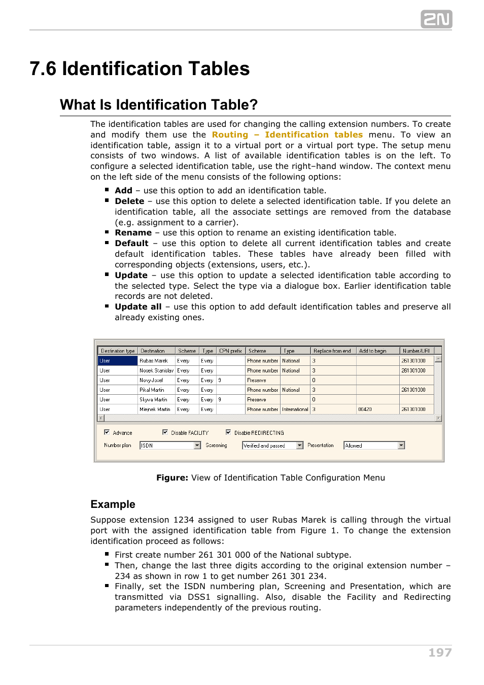 6 identification tables, What is identification table | 2N NetStar Admin manual User Manual | Page 197 / 282