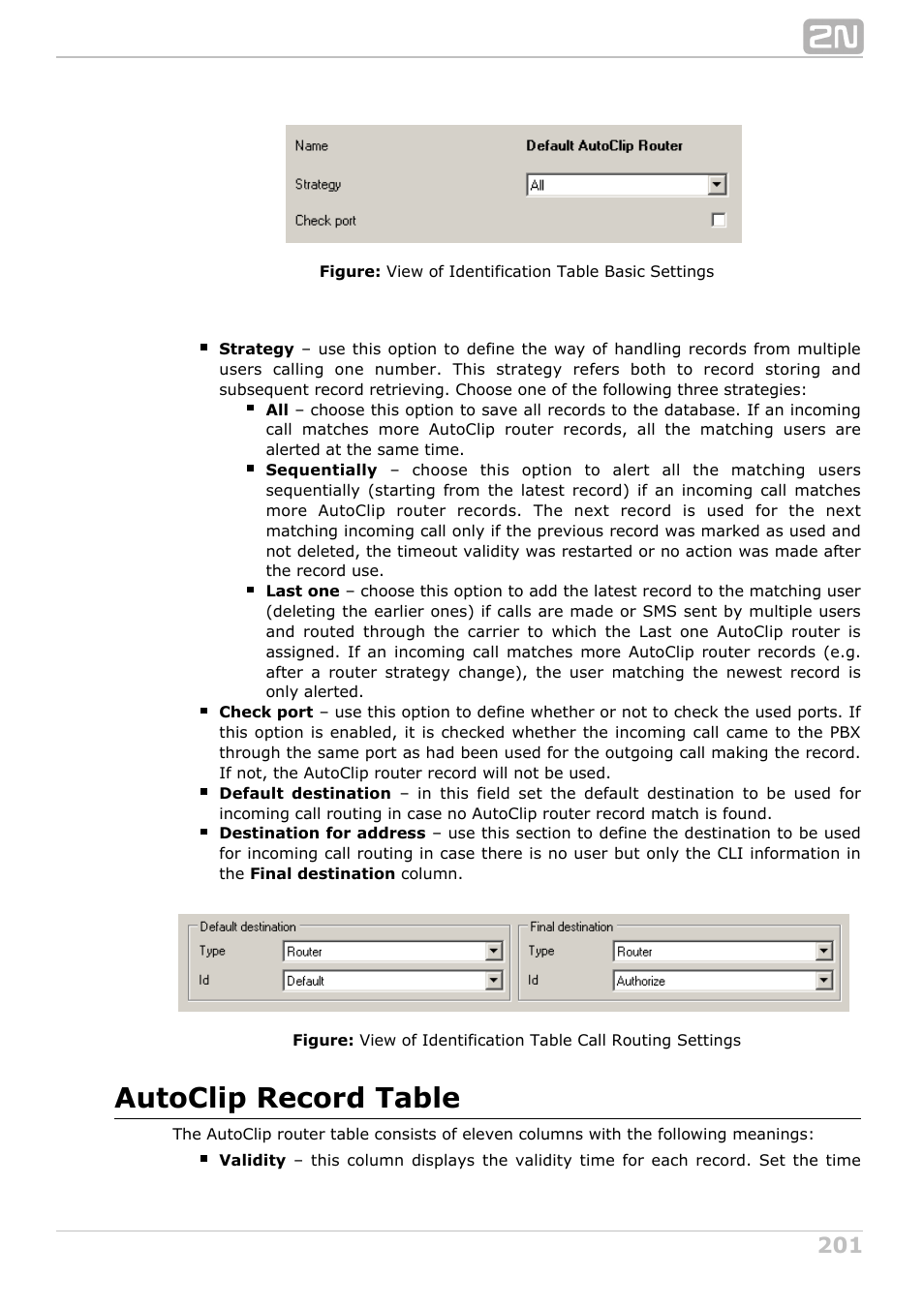 Autoclip record table | 2N NetStar Admin manual User Manual | Page 201 / 282