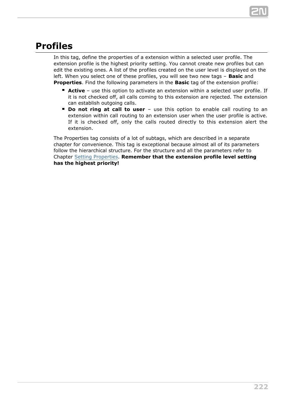 Profiles | 2N NetStar Admin manual User Manual | Page 222 / 282