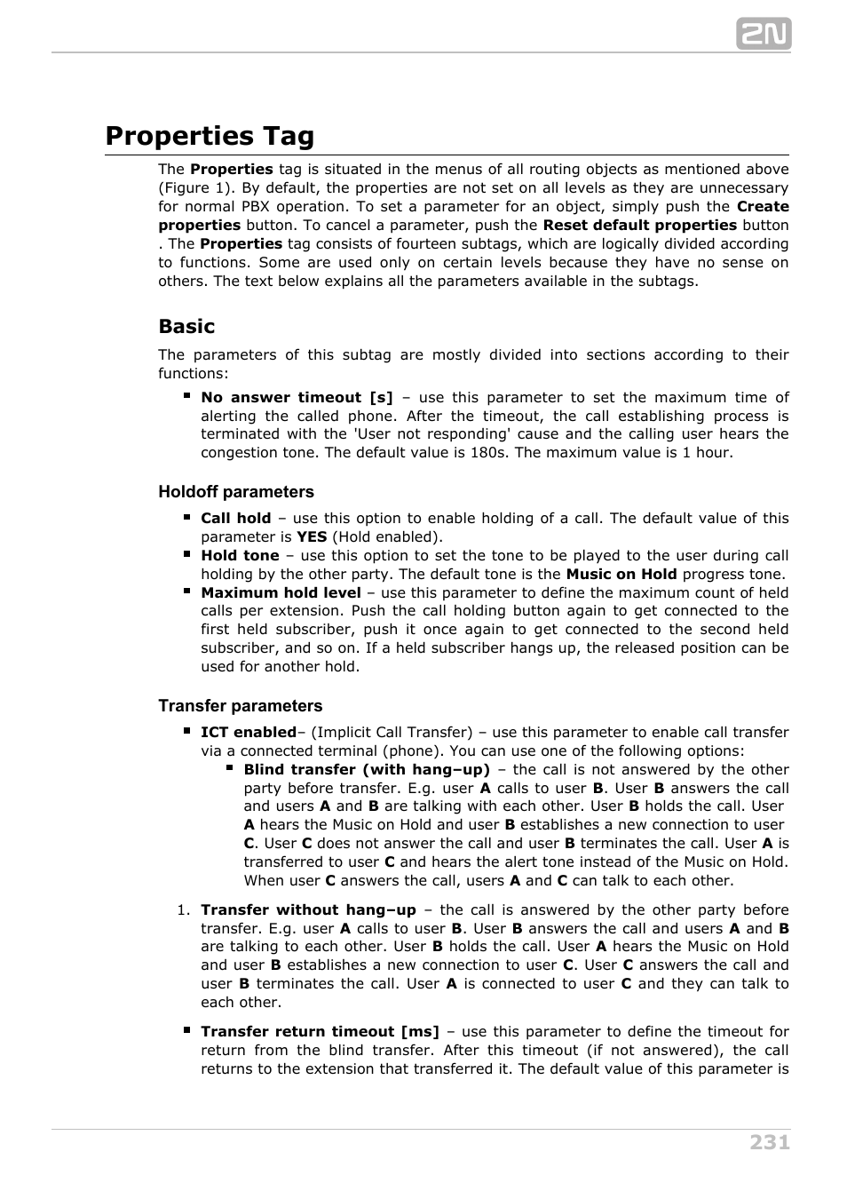 Properties tag, Basic | 2N NetStar Admin manual User Manual | Page 231 / 282