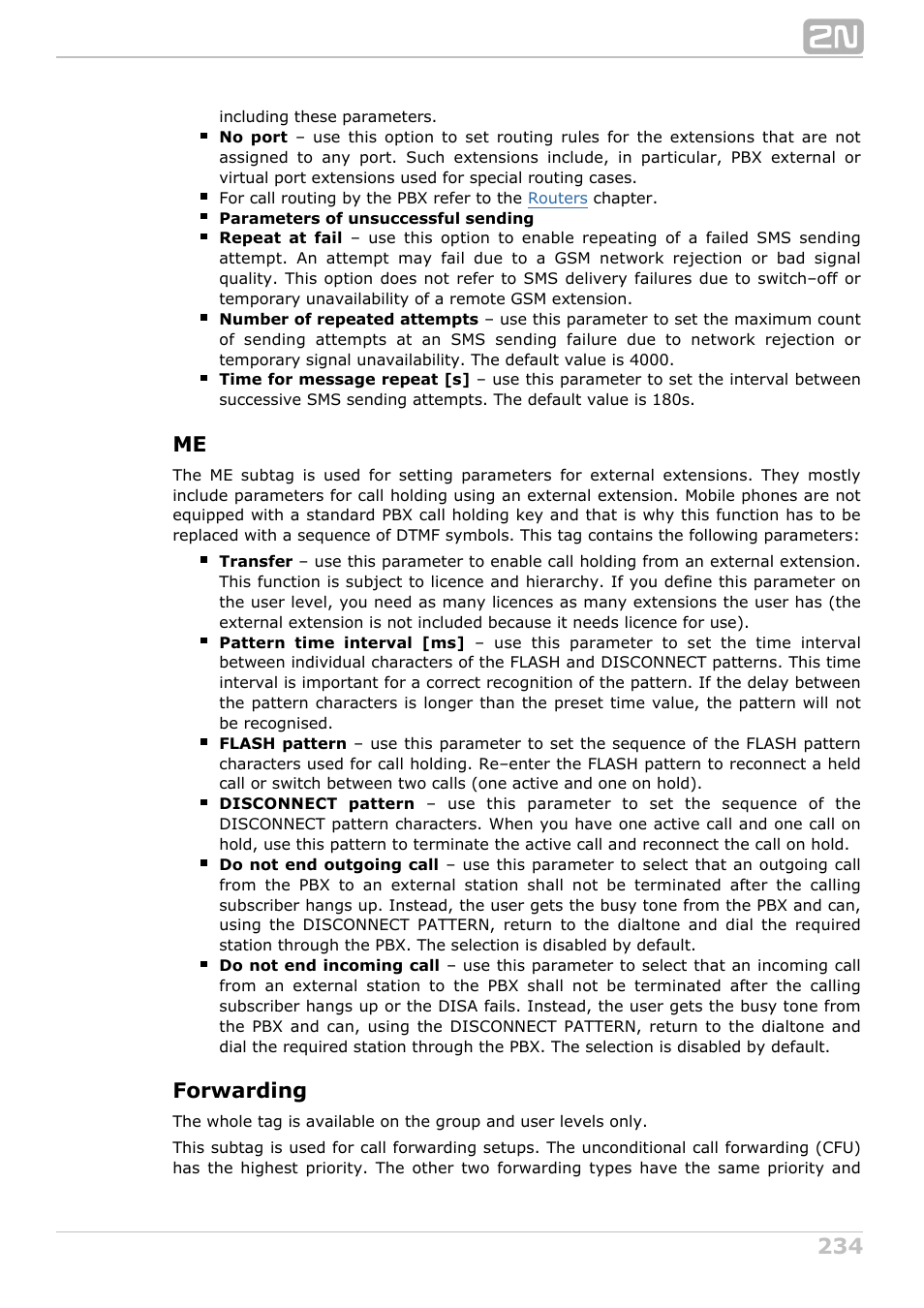 Forwarding | 2N NetStar Admin manual User Manual | Page 234 / 282