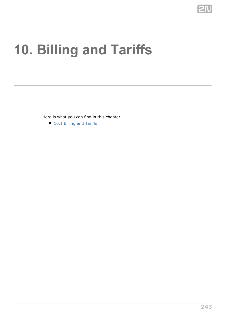 Billing and tariffs | 2N NetStar Admin manual User Manual | Page 243 / 282