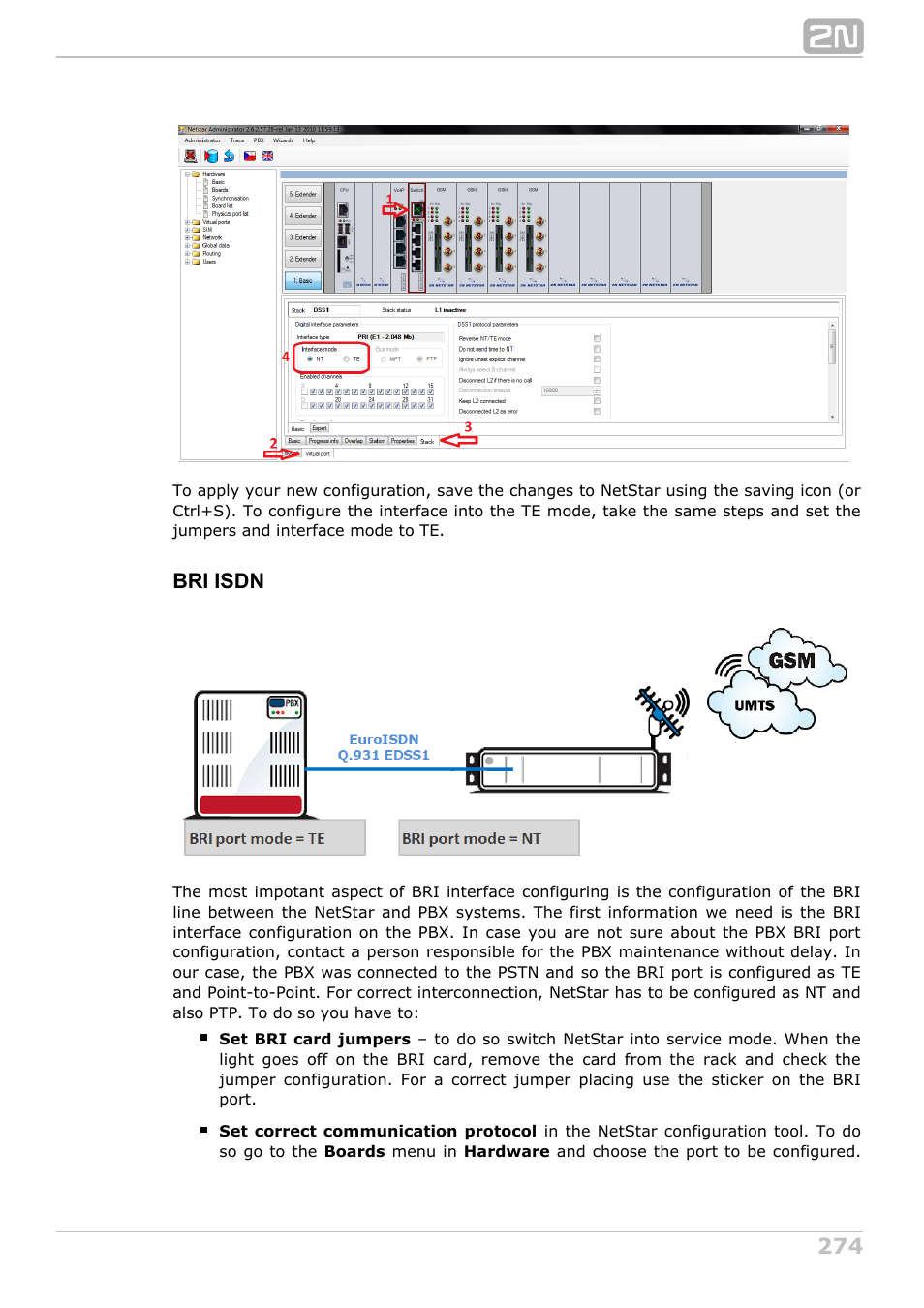 Bri isdn | 2N NetStar Admin manual User Manual | Page 274 / 282