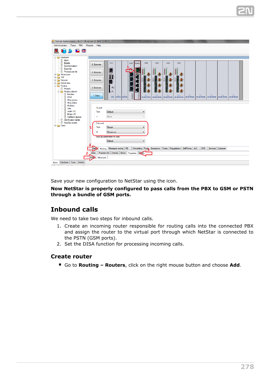 Inbound calls | 2N NetStar Admin manual User Manual | Page 278 / 282