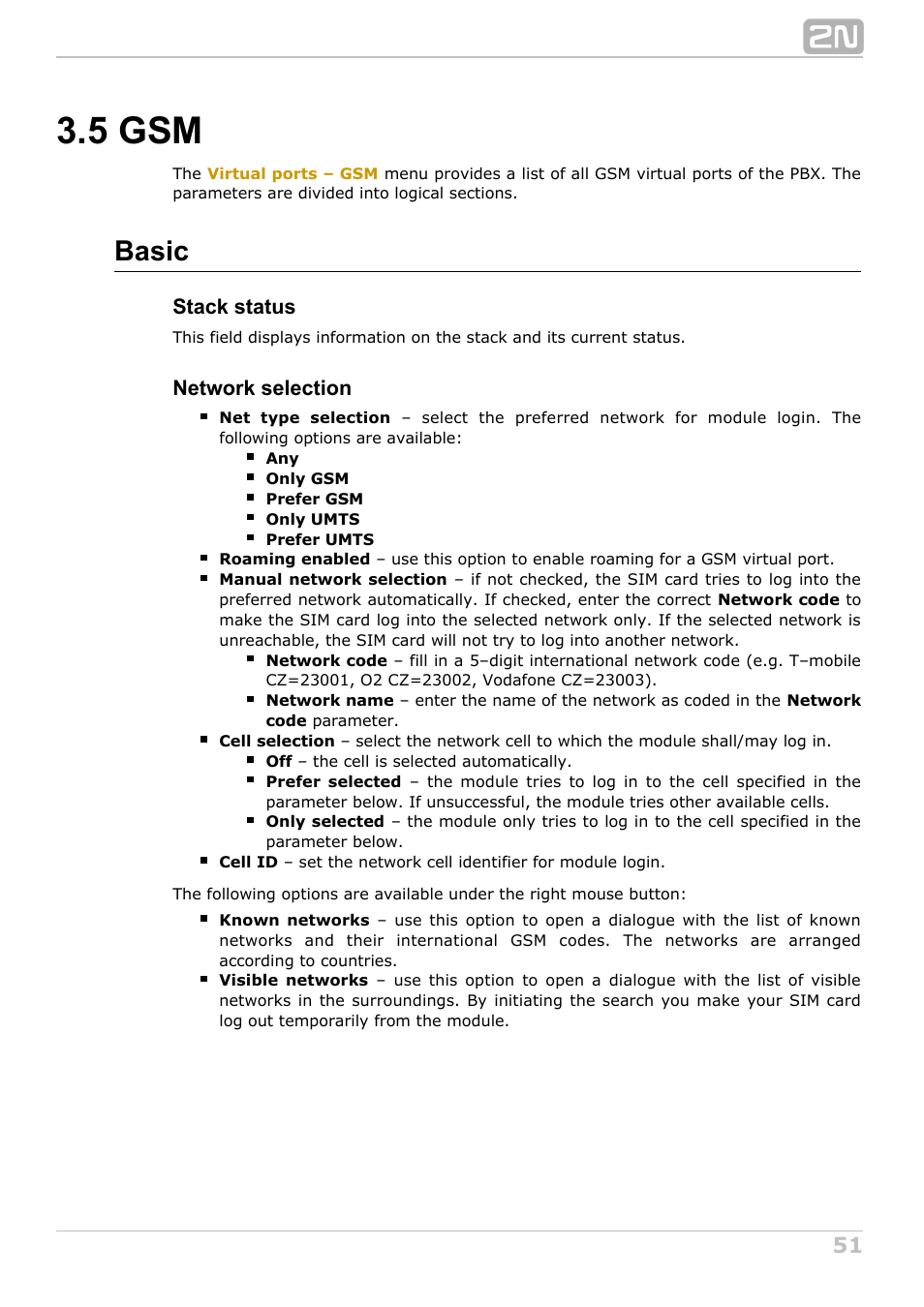 5 gsm, Basic | 2N NetStar Admin manual User Manual | Page 51 / 282