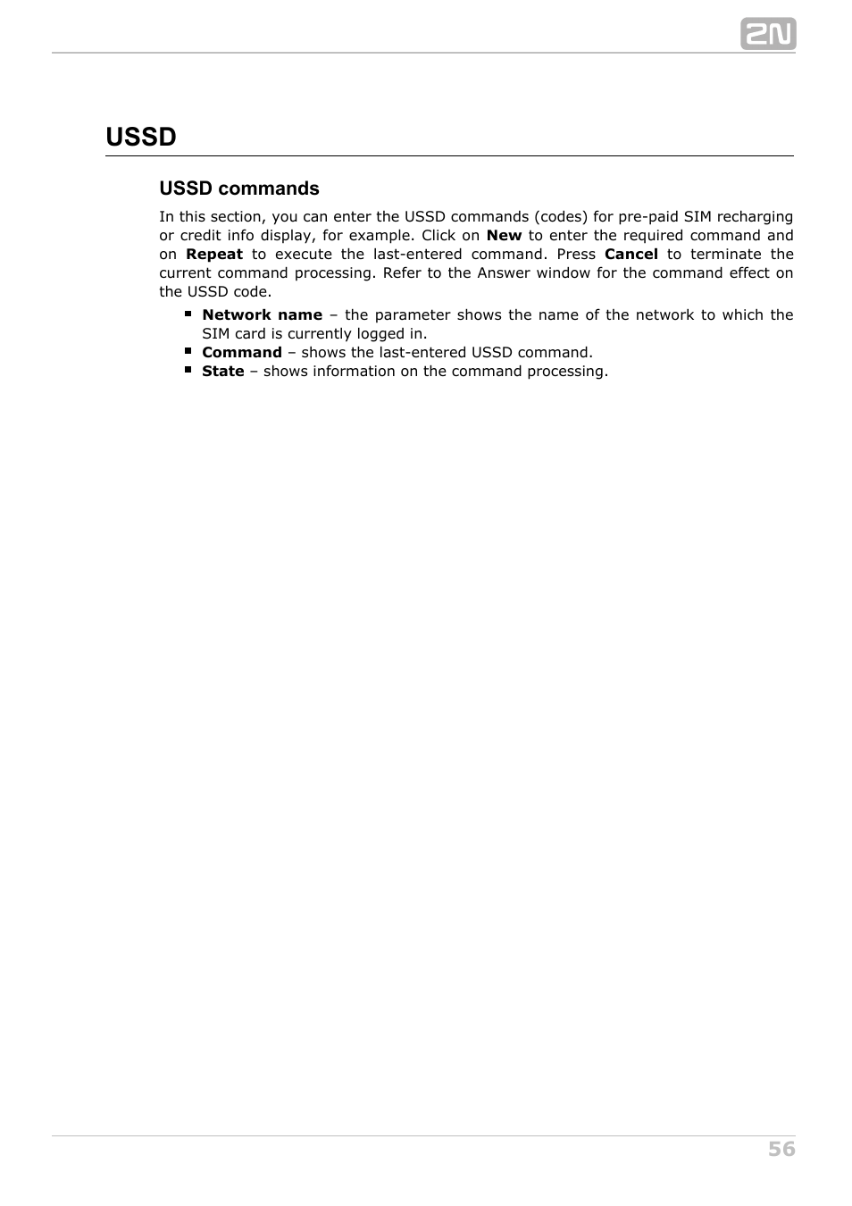 Ussd | 2N NetStar Admin manual User Manual | Page 56 / 282