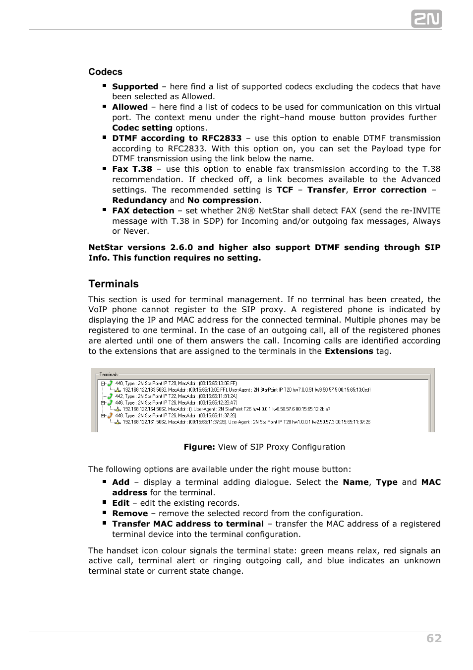 Terminals | 2N NetStar Admin manual User Manual | Page 62 / 282