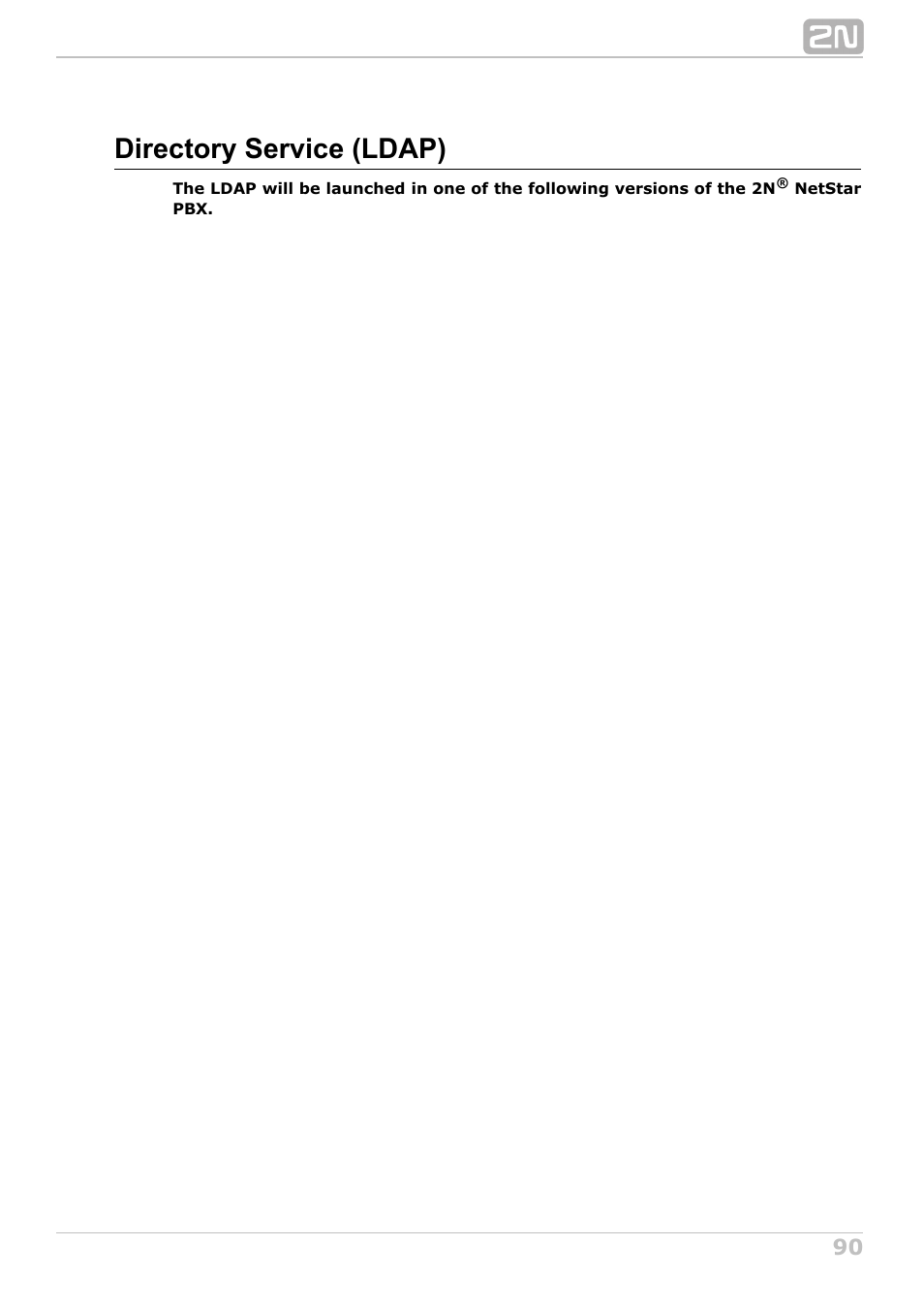 Directory service (ldap) | 2N NetStar Admin manual User Manual | Page 90 / 282