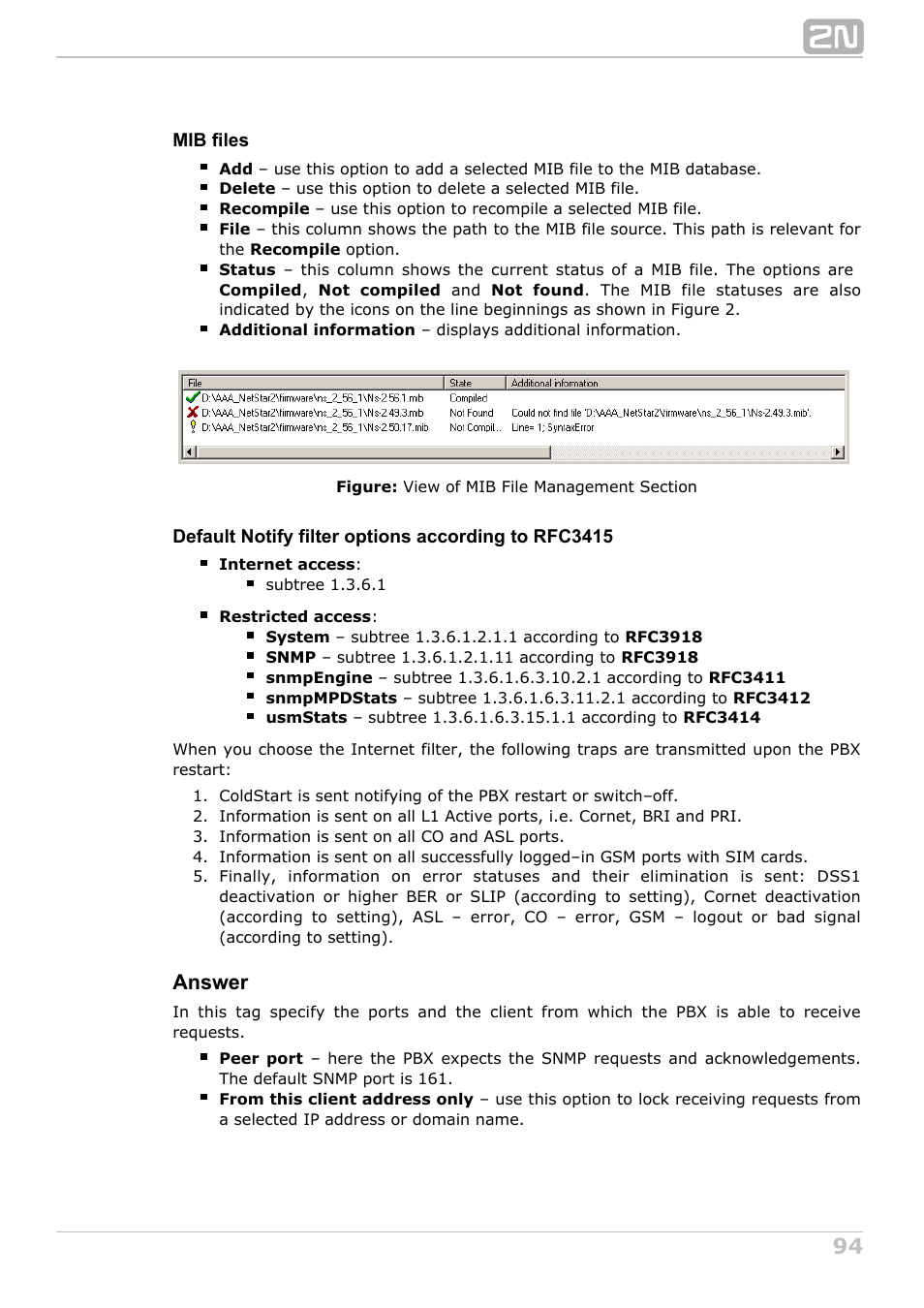 Answer | 2N NetStar Admin manual User Manual | Page 94 / 282