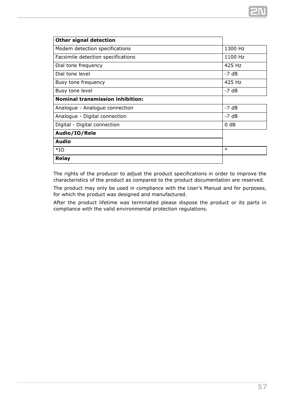 2N NetStar Hardware manual User Manual | Page 57 / 58