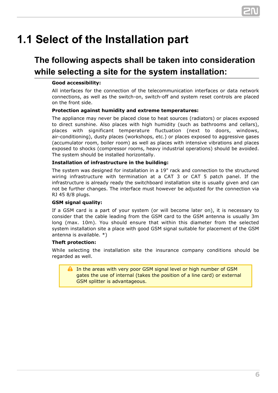 1 select of the installation part | 2N NetStar Hardware manual User Manual | Page 6 / 58