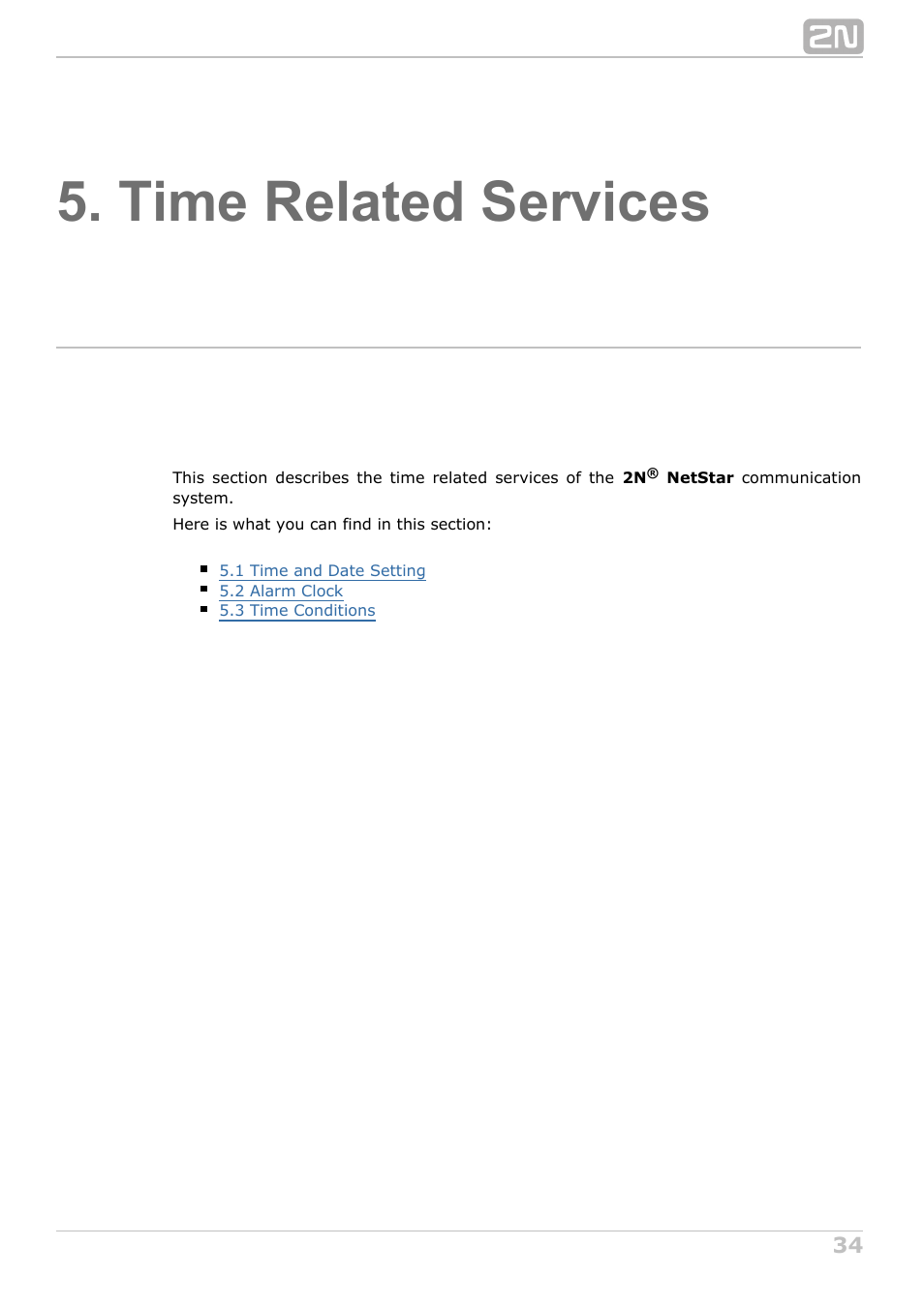 Time related services | 2N NetStar User Manual User Manual | Page 34 / 60