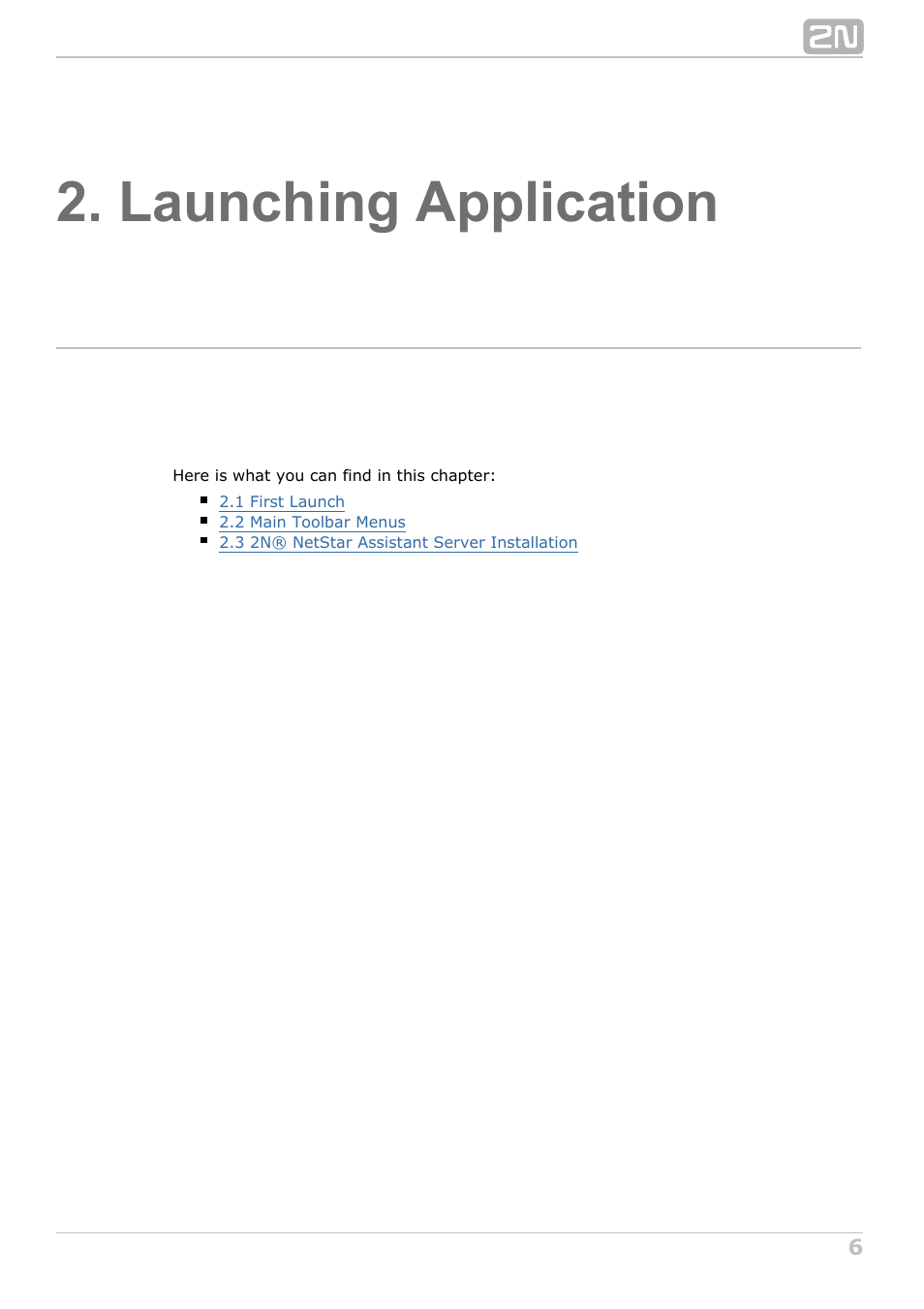 Launching application | 2N NetStar Assistant manual User Manual | Page 6 / 91