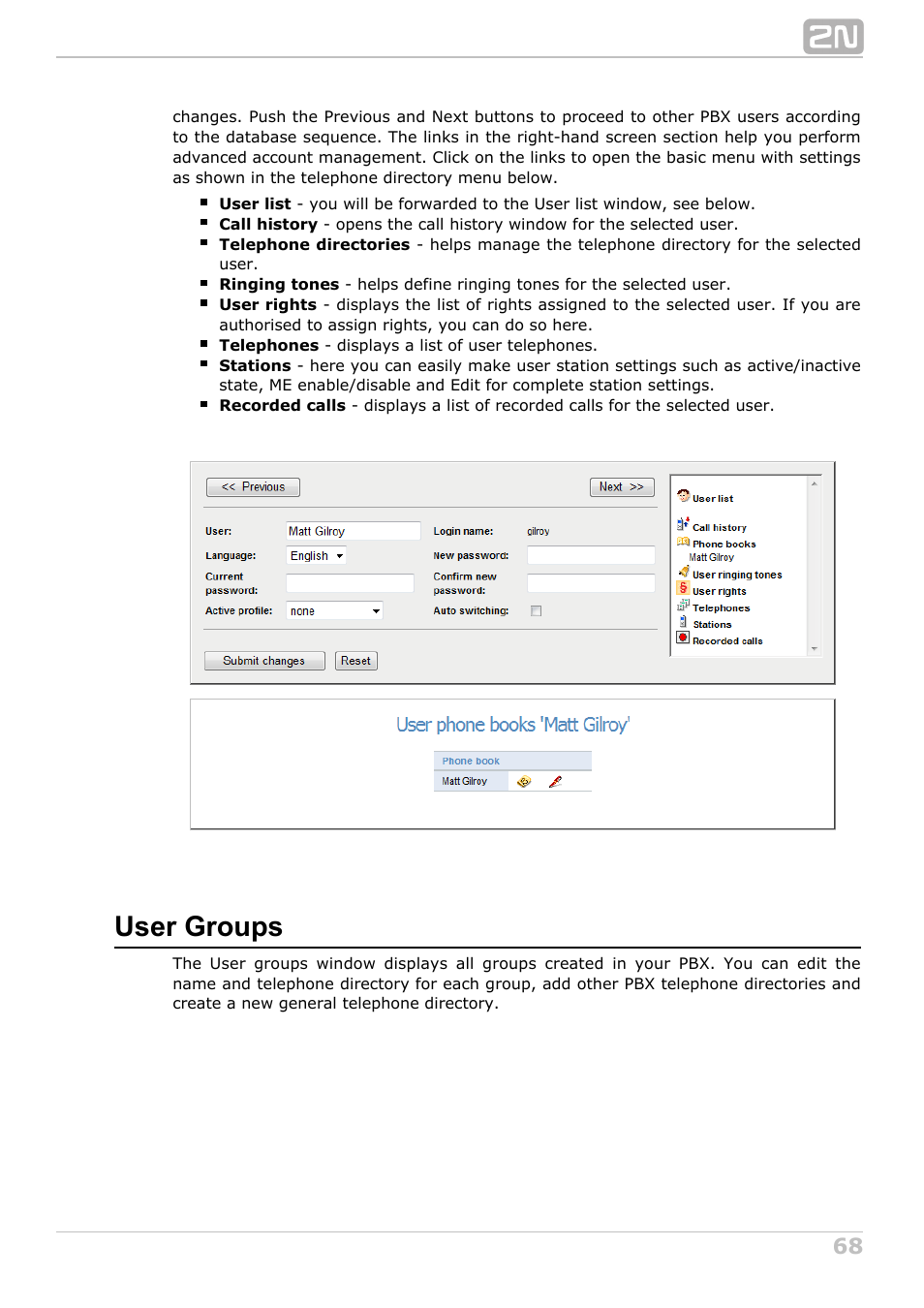 User groups | 2N NetStar Assistant manual User Manual | Page 68 / 91