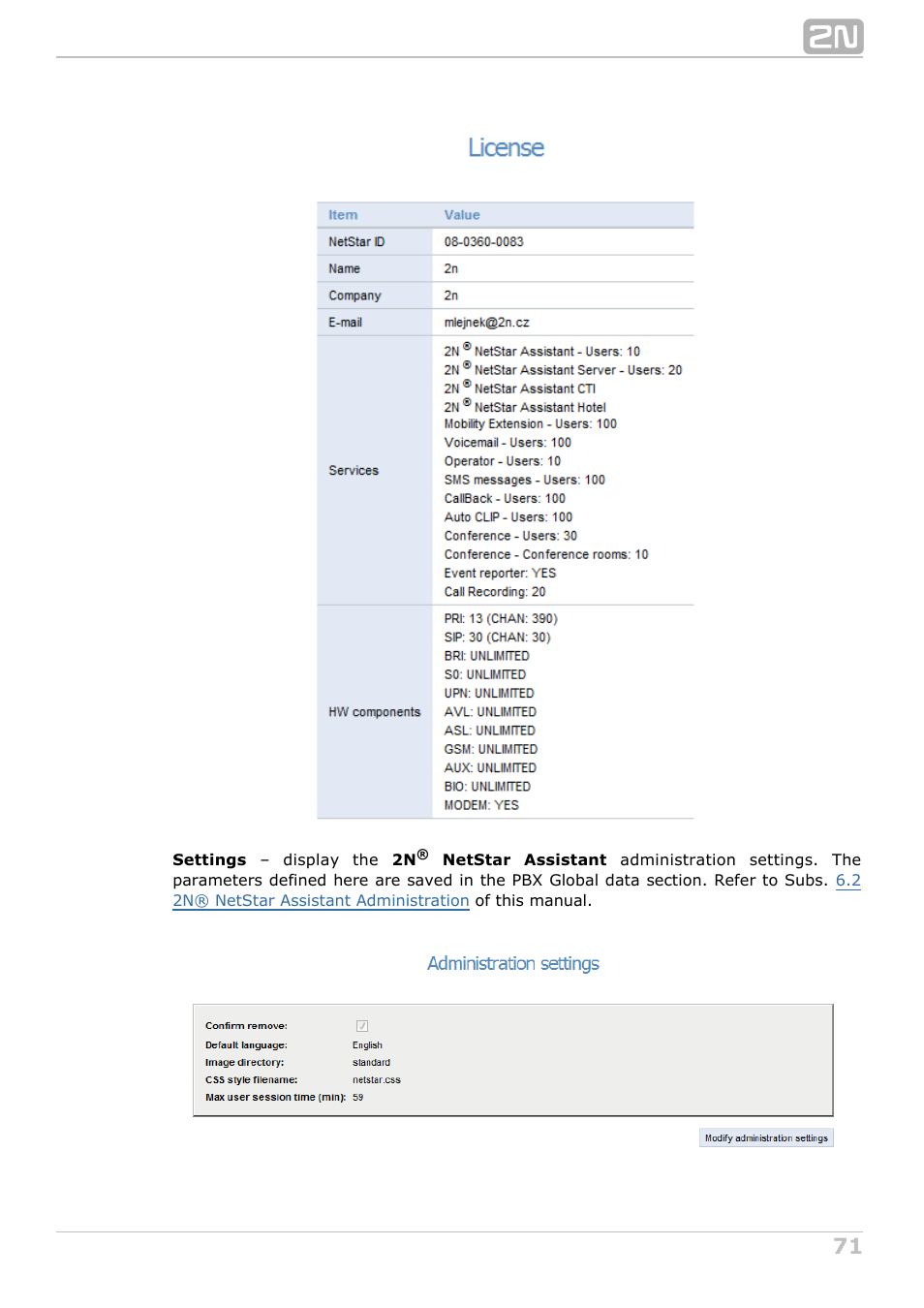 2N NetStar Assistant manual User Manual | Page 71 / 91