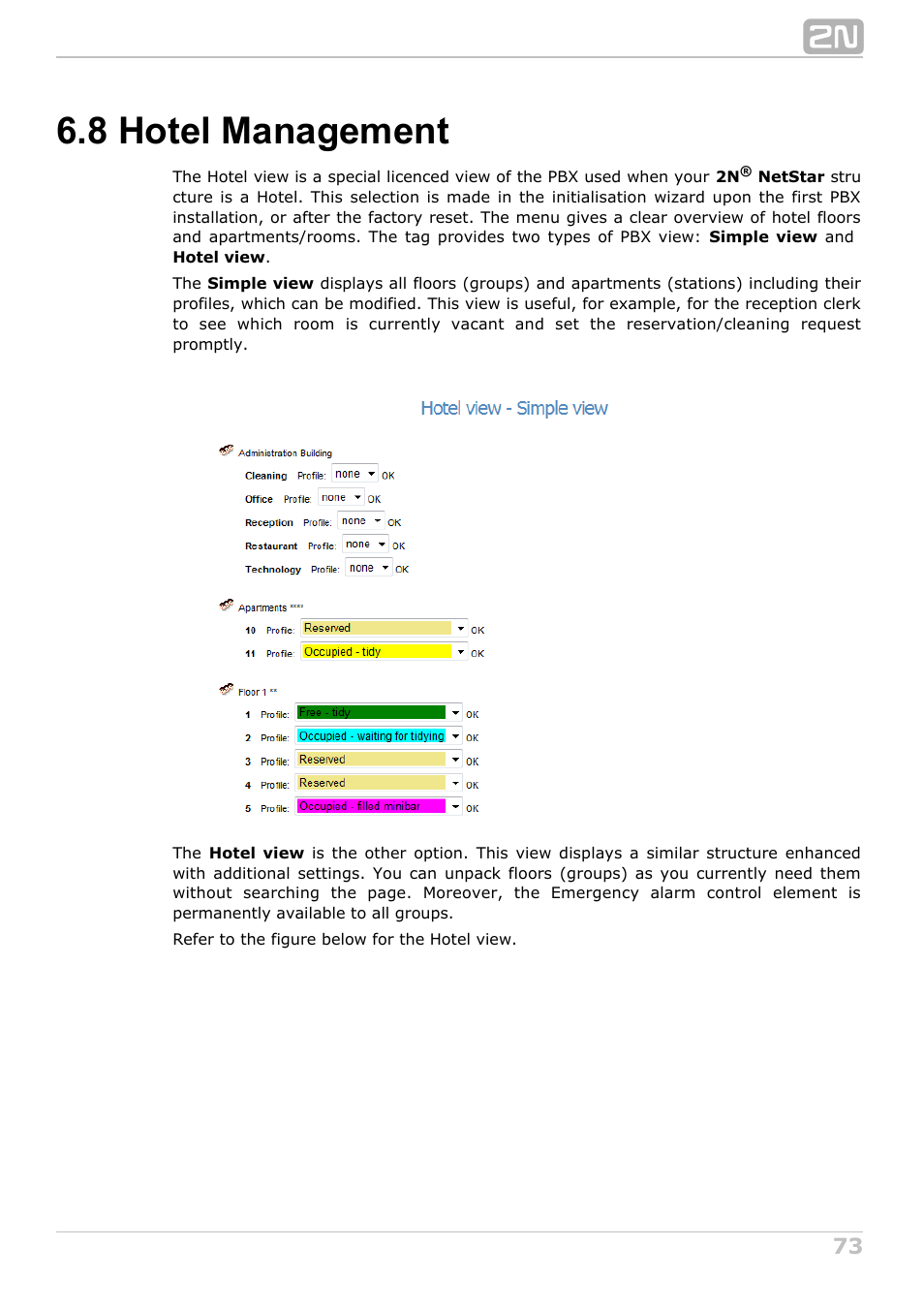 8 hotel management | 2N NetStar Assistant manual User Manual | Page 73 / 91