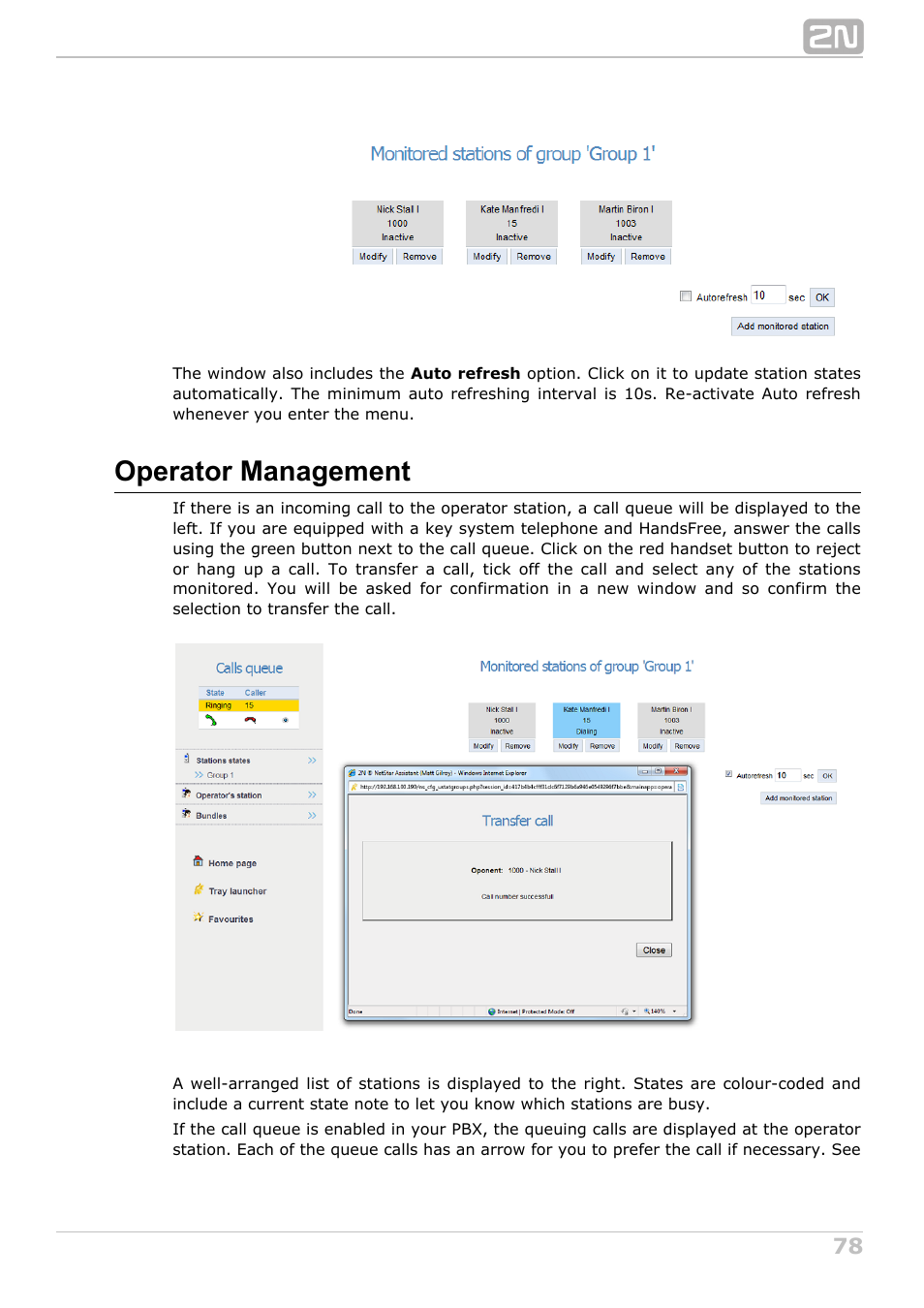 Operator management | 2N NetStar Assistant manual User Manual | Page 78 / 91