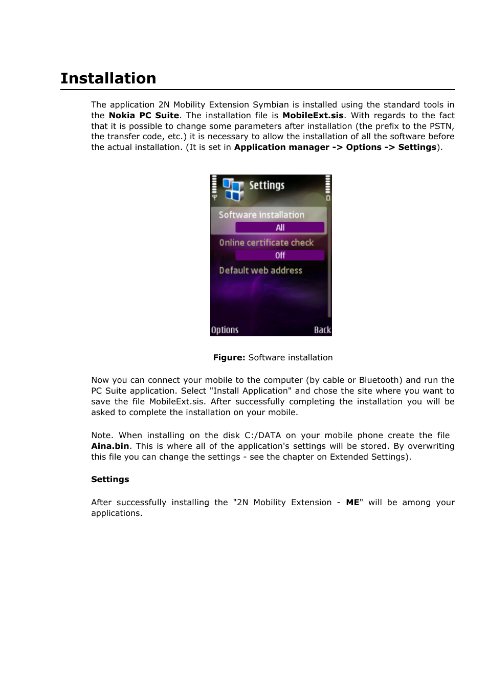 Installation | 2N NetStar Help for Symbian ME Application User Manual | Page 2 / 7
