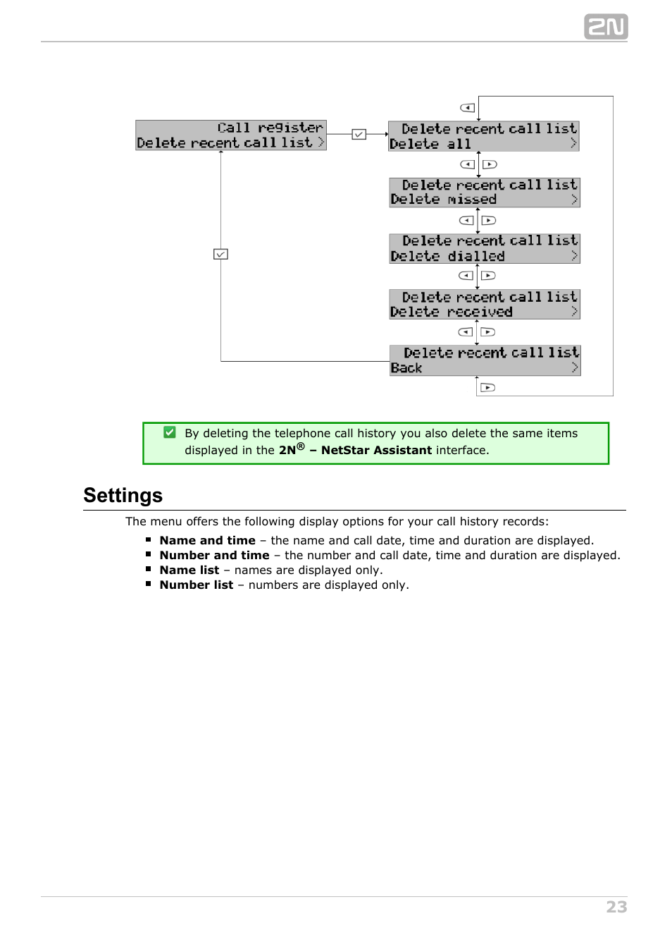 Settings | 2N StarPoint manual User Manual | Page 23 / 60