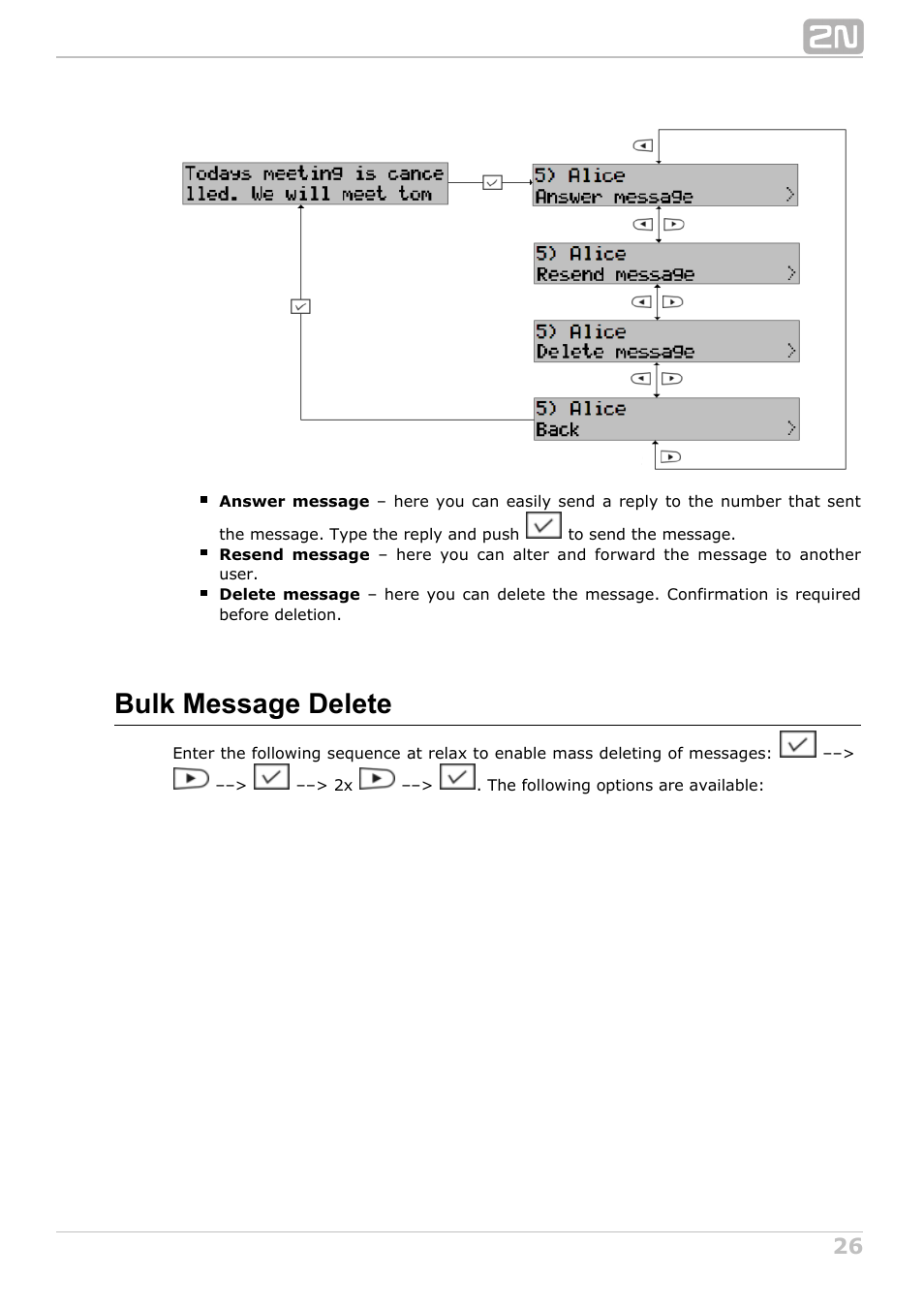 Bulk message delete | 2N StarPoint manual User Manual | Page 26 / 60
