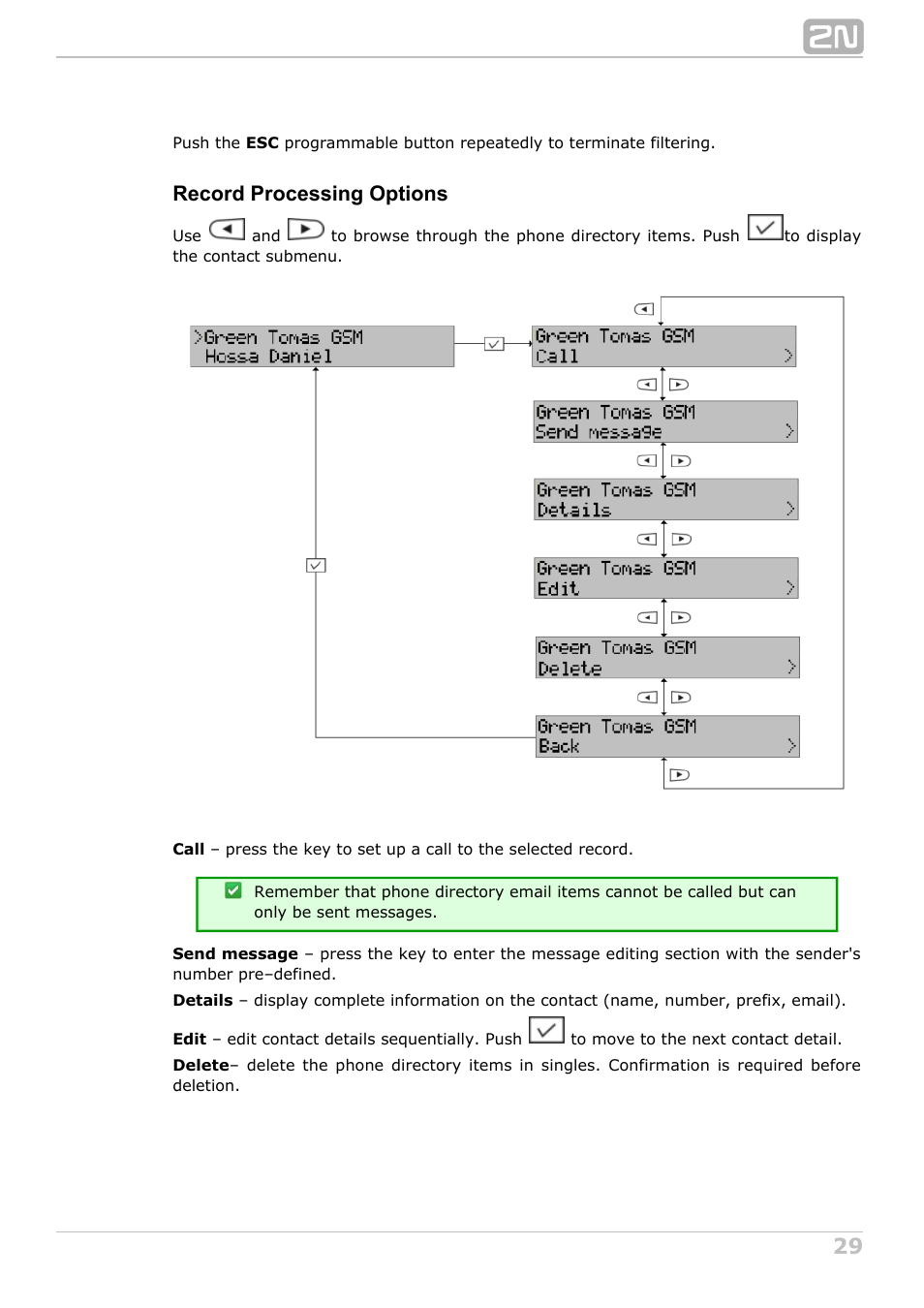 Record processing options | 2N StarPoint manual User Manual | Page 29 / 60