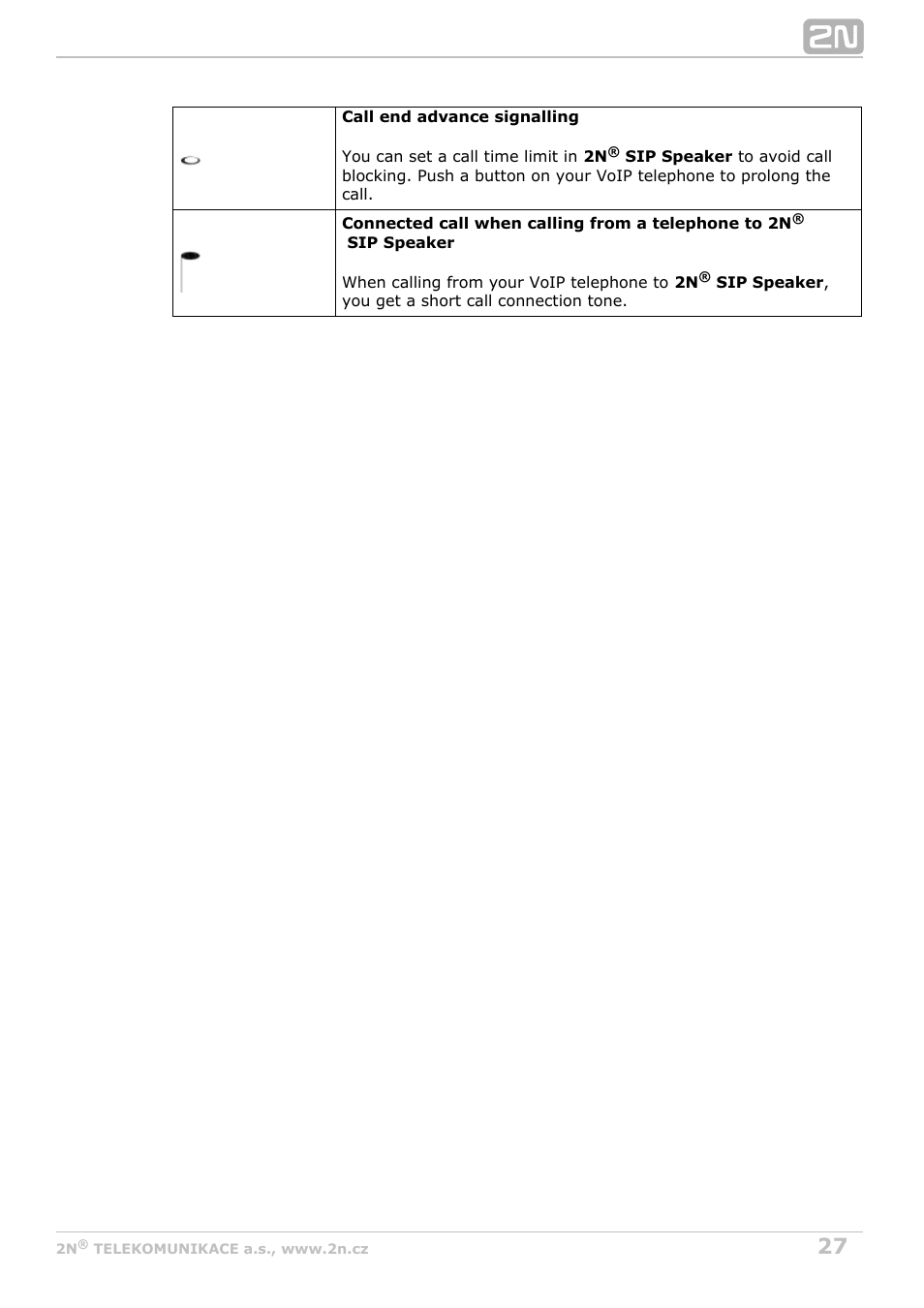 2N SIP Speaker Installation v2.1 User Manual | Page 27 / 36