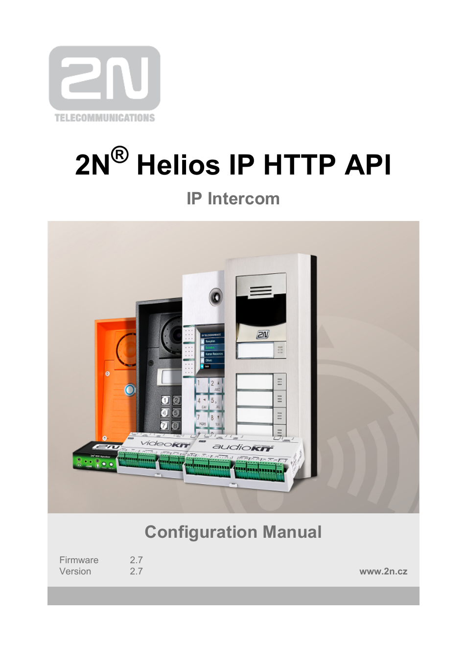 2N Helios IP HTTP API Manual v2.7 User Manual | 29 pages