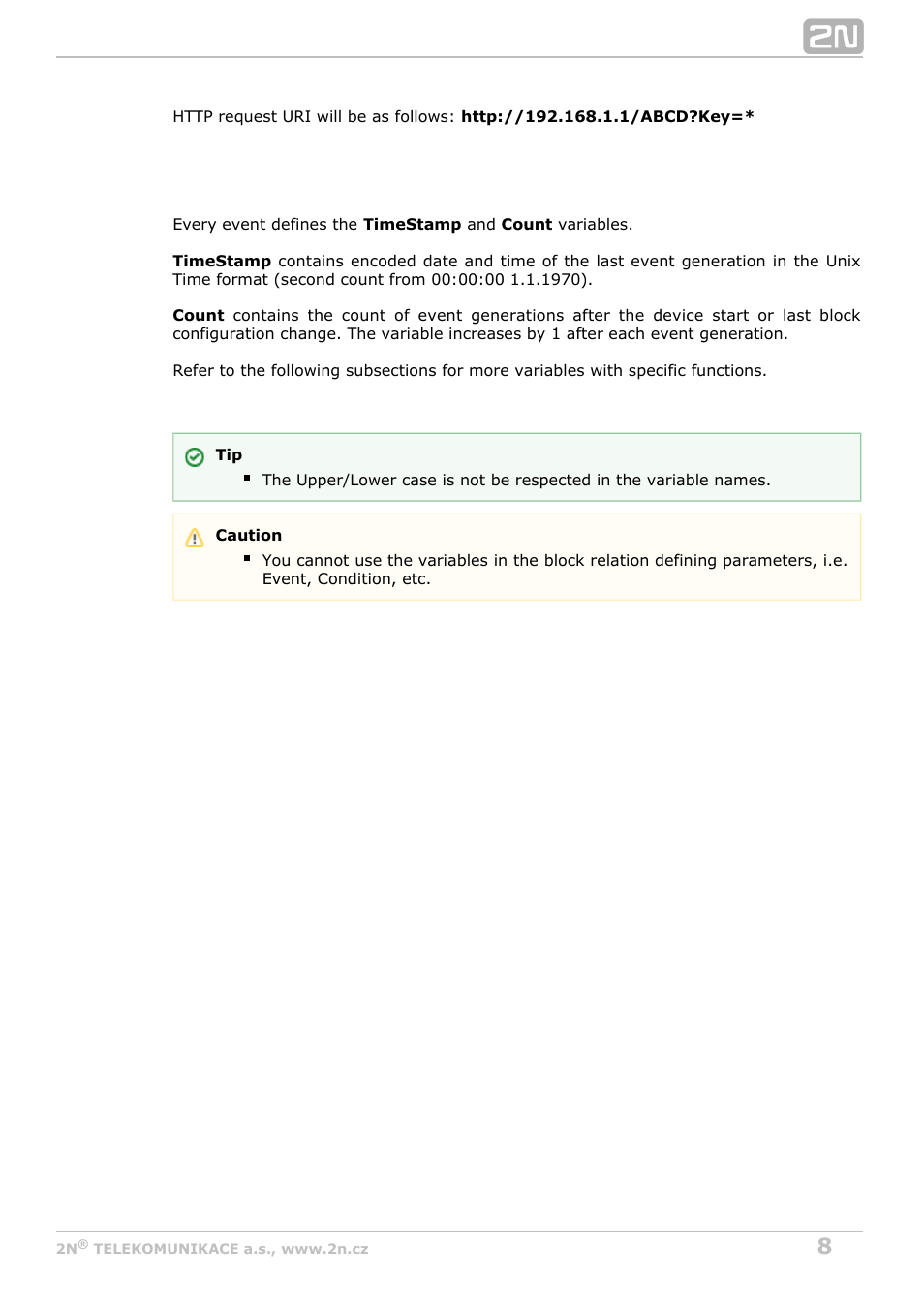 2N Helios IP Automation Manual v2.7 User Manual | Page 8 / 44
