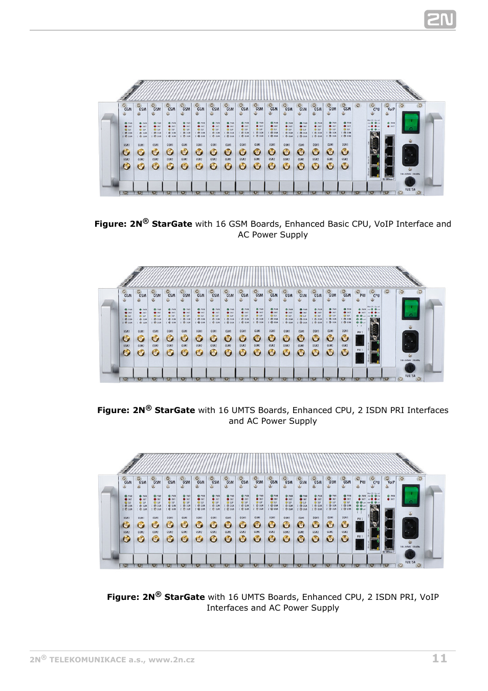 2N StarGate/BlueTower v5.4 User Manual | Page 11 / 194