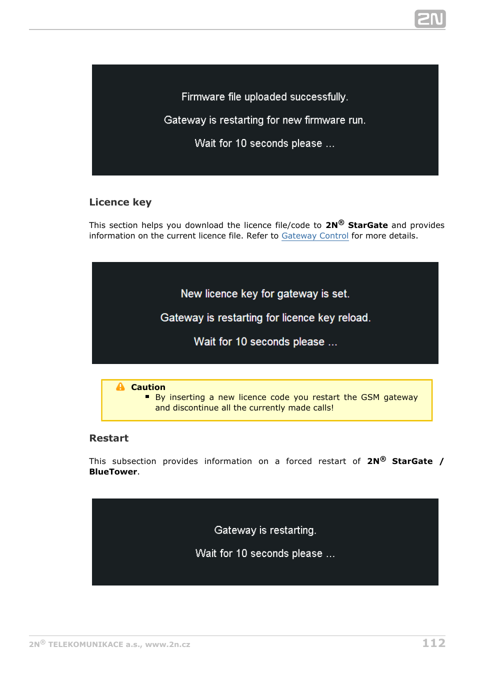 2N StarGate/BlueTower v5.4 User Manual | Page 112 / 194