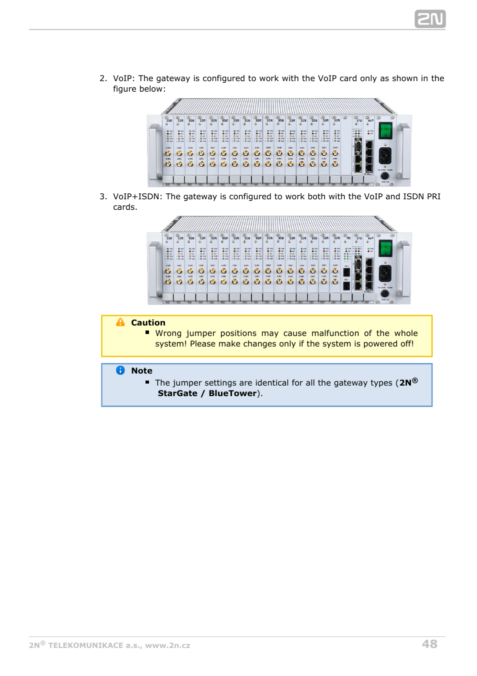 2N StarGate/BlueTower v5.4 User Manual | Page 48 / 194