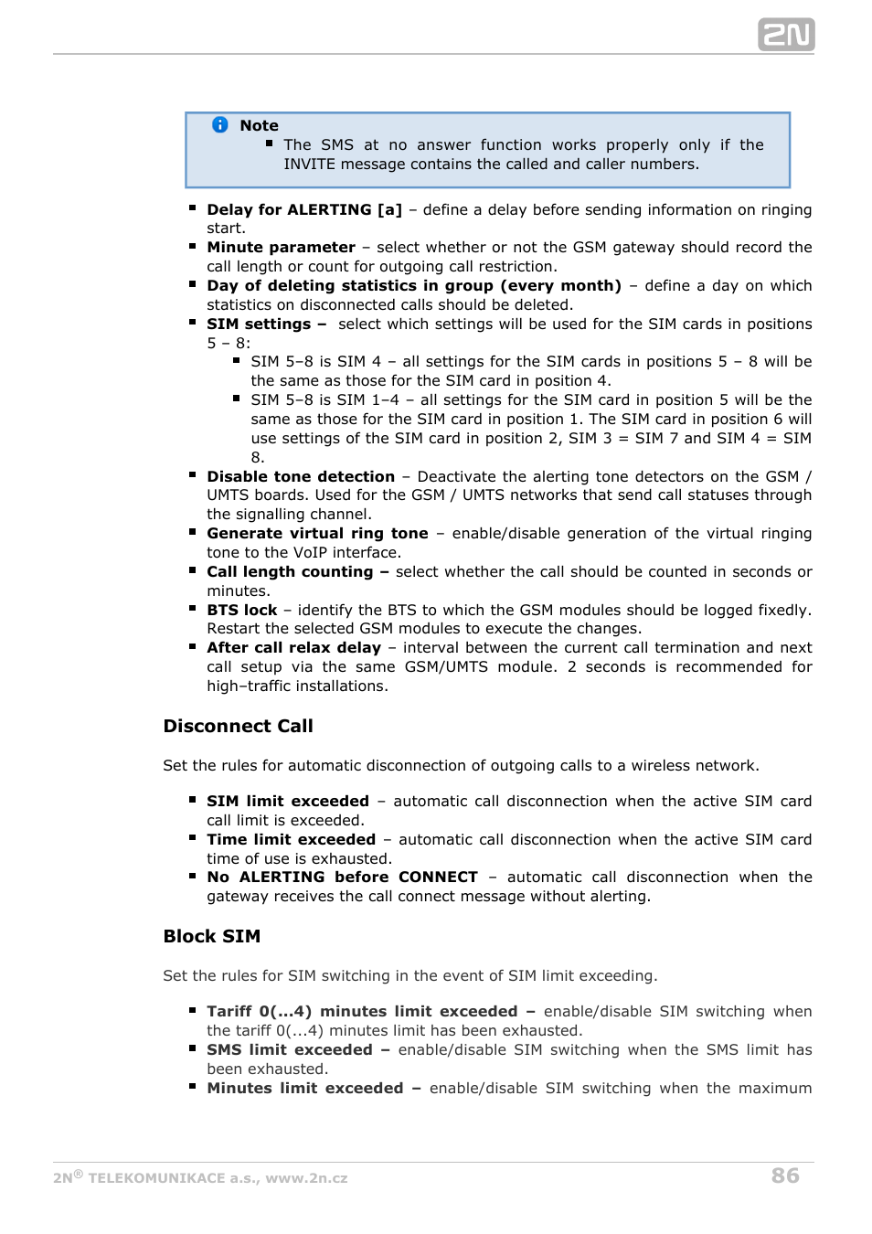 2N StarGate/BlueTower v5.4 User Manual | Page 86 / 194