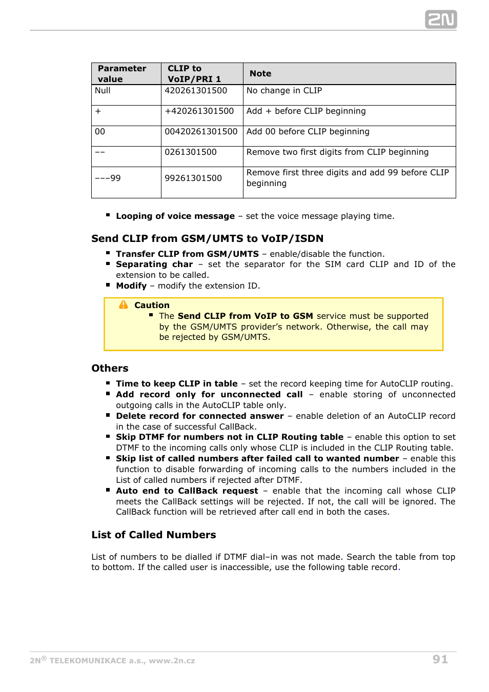 2N StarGate/BlueTower v5.4 User Manual | Page 91 / 194