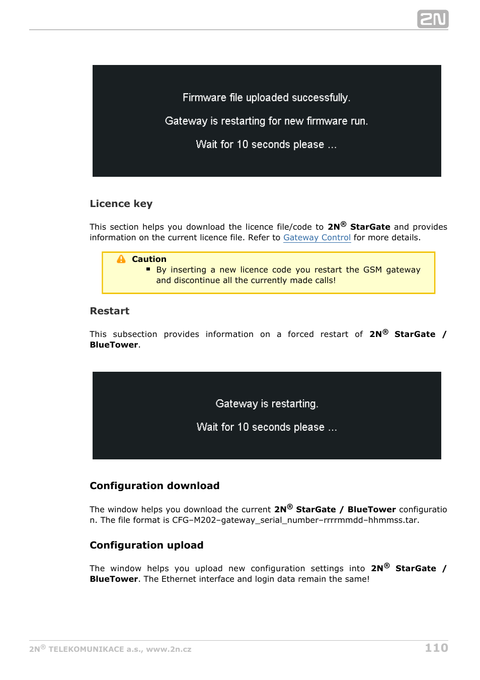 2N StarGate/BlueTower v5.3 User Manual | Page 110 / 192