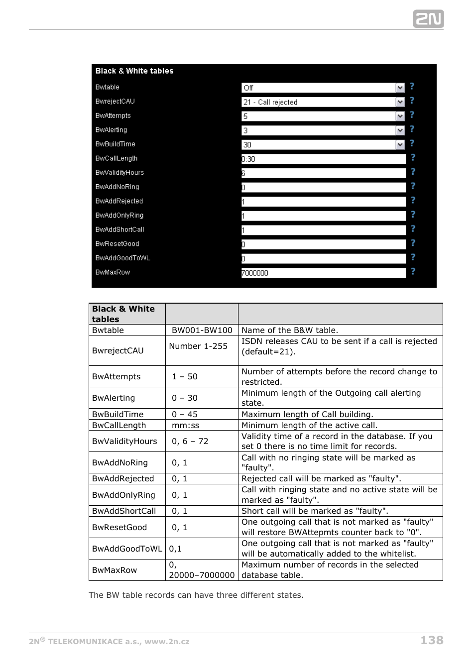 2N StarGate/BlueTower v5.3 User Manual | Page 138 / 192