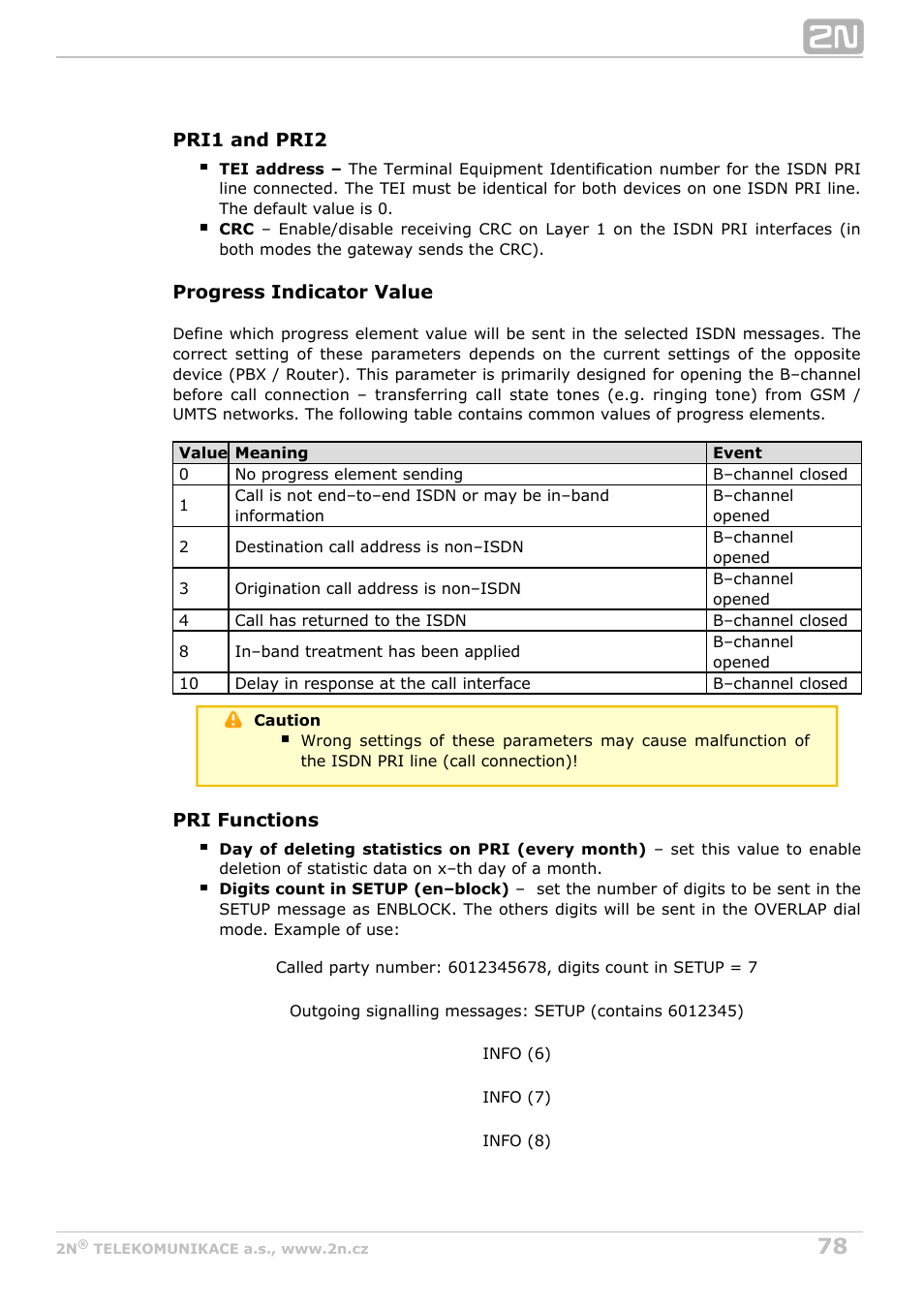 2N StarGate/BlueTower v5.3 User Manual | Page 78 / 192