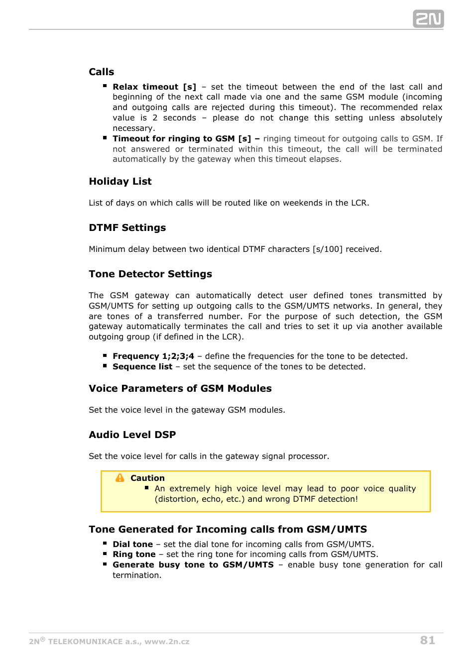 2N StarGate/BlueTower v5.3 User Manual | Page 81 / 192