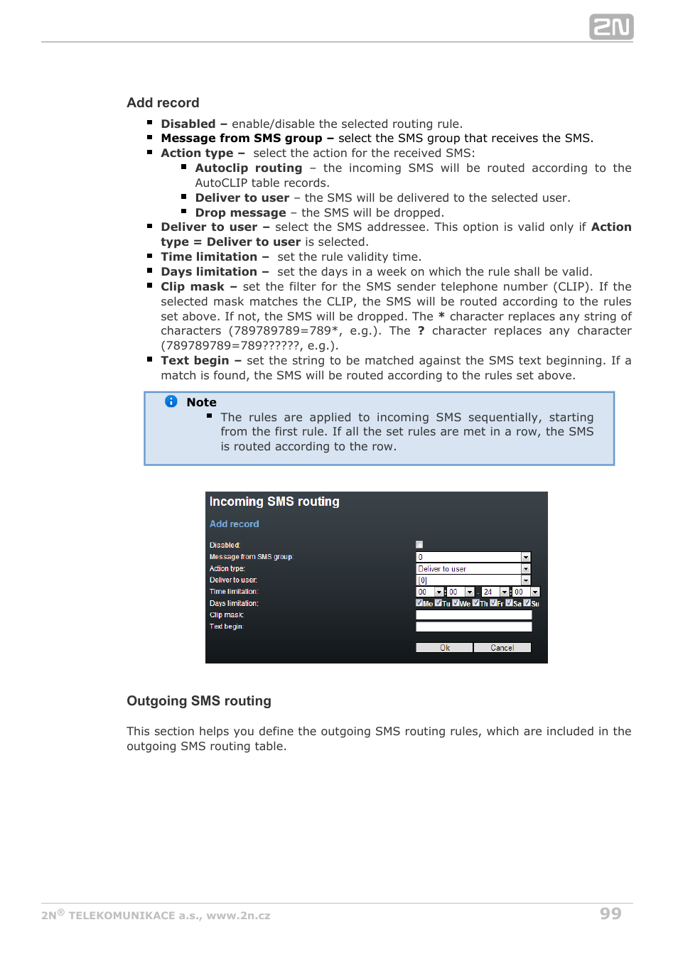 2N StarGate/BlueTower v5.3 User Manual | Page 99 / 192