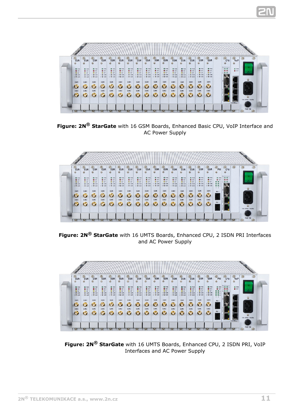 2N StarGate/BlueTower v5.2 User Manual | Page 11 / 162