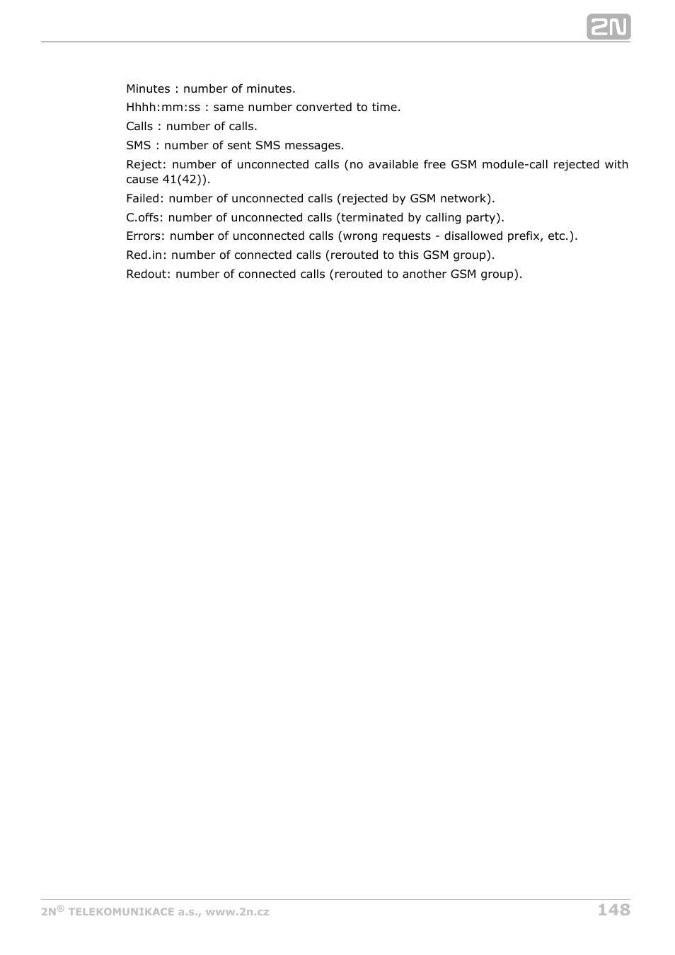 2N StarGate/BlueTower v5.2 User Manual | Page 148 / 162