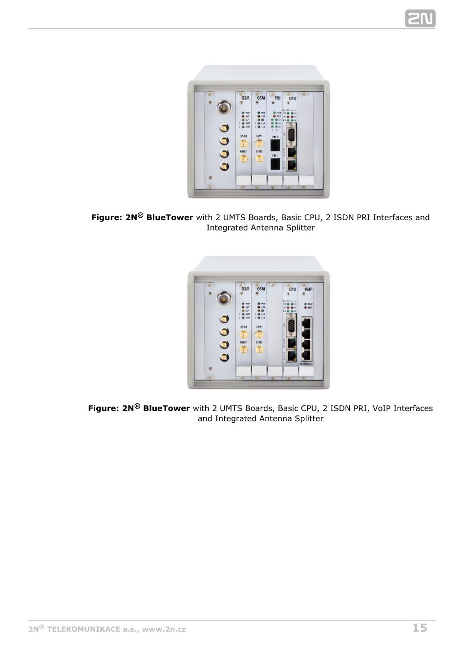 2N StarGate/BlueTower v5.2 User Manual | Page 15 / 162