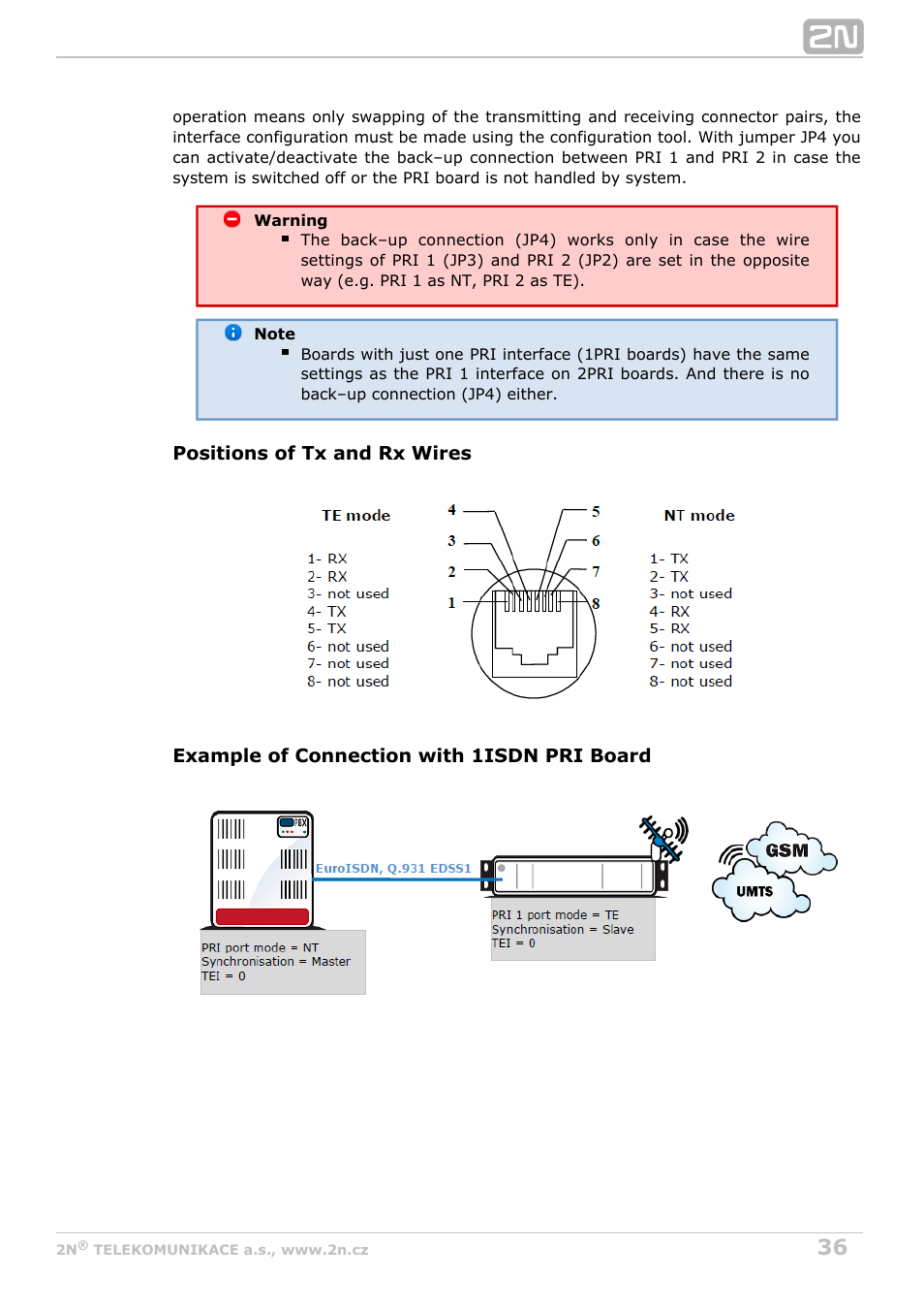 2N StarGate/BlueTower v5.2 User Manual | Page 36 / 162