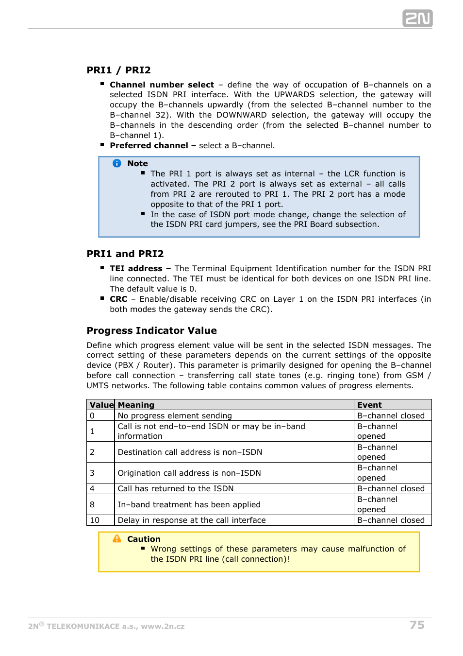 2N StarGate/BlueTower v5.2 User Manual | Page 75 / 162