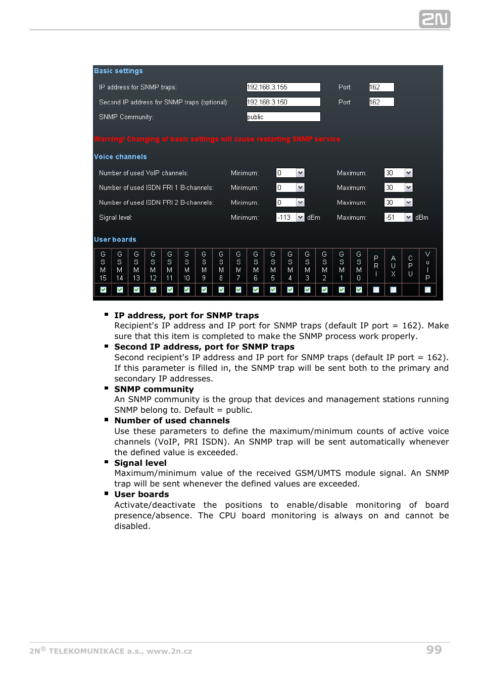 2N StarGate/BlueTower v5.2 User Manual | Page 99 / 162