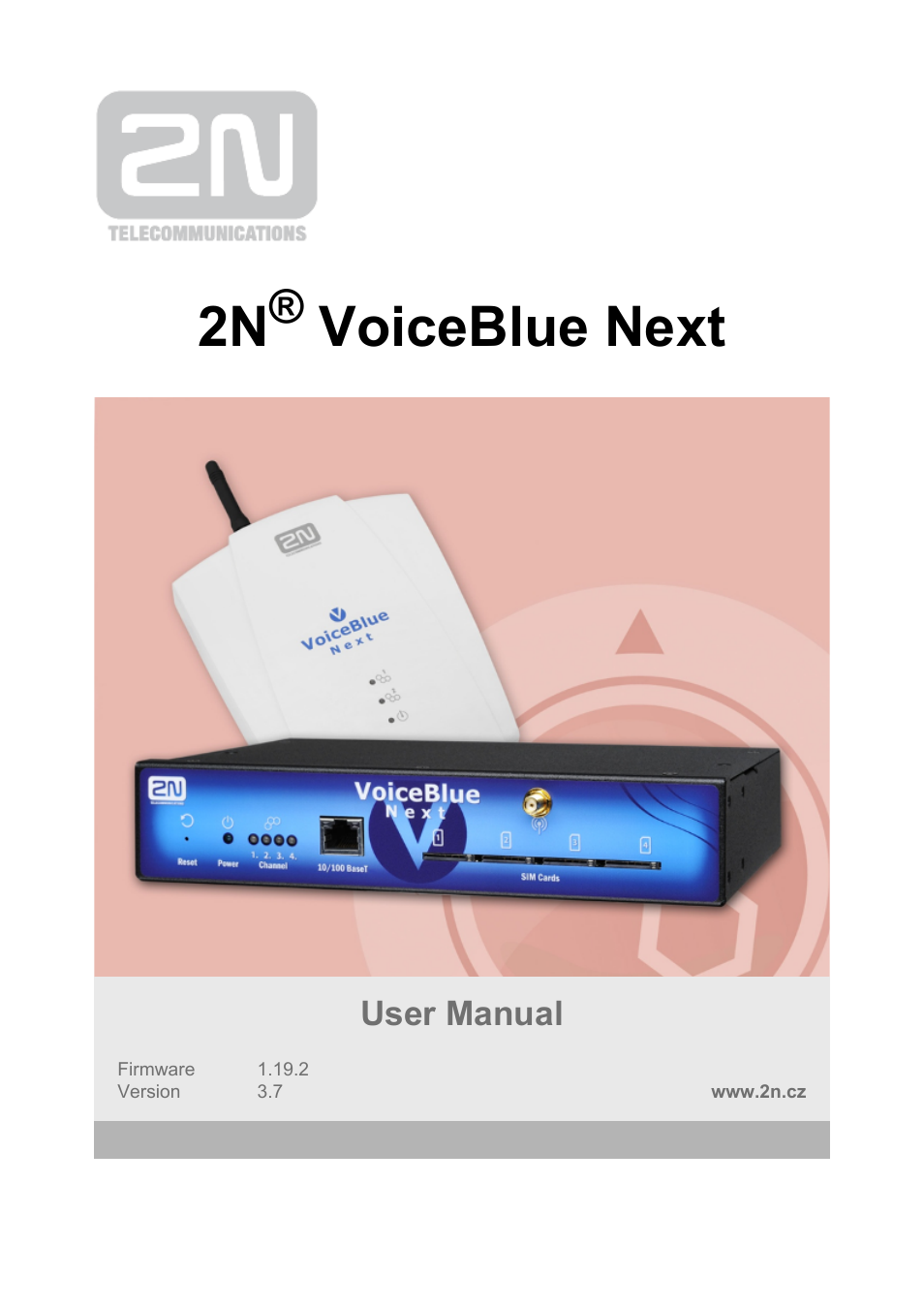 2N VoiceBlue Next v3.7 User Manual | 111 pages