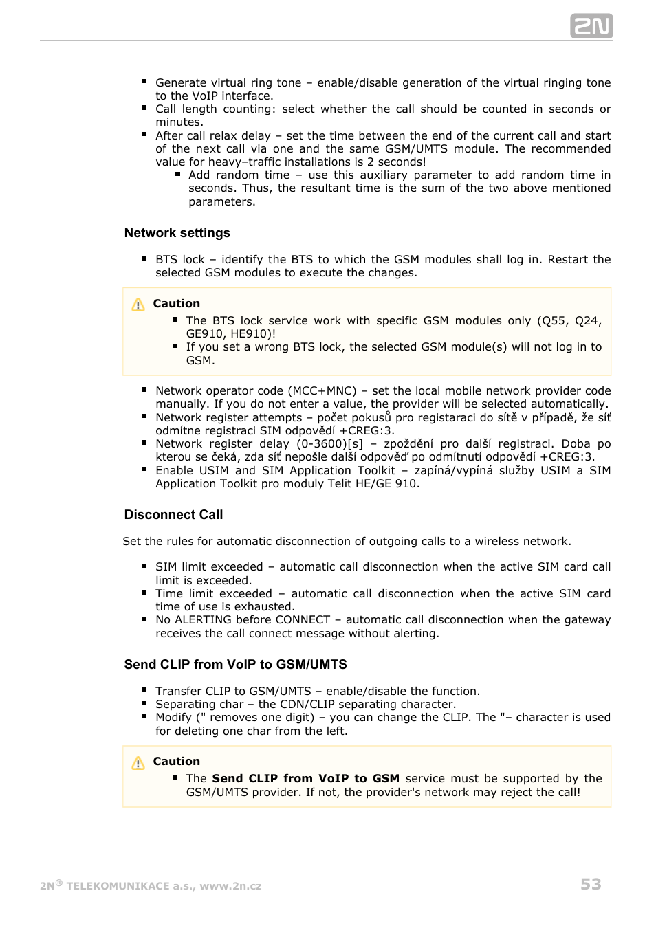 2N VoiceBlue Next v3.7 User Manual | Page 53 / 111